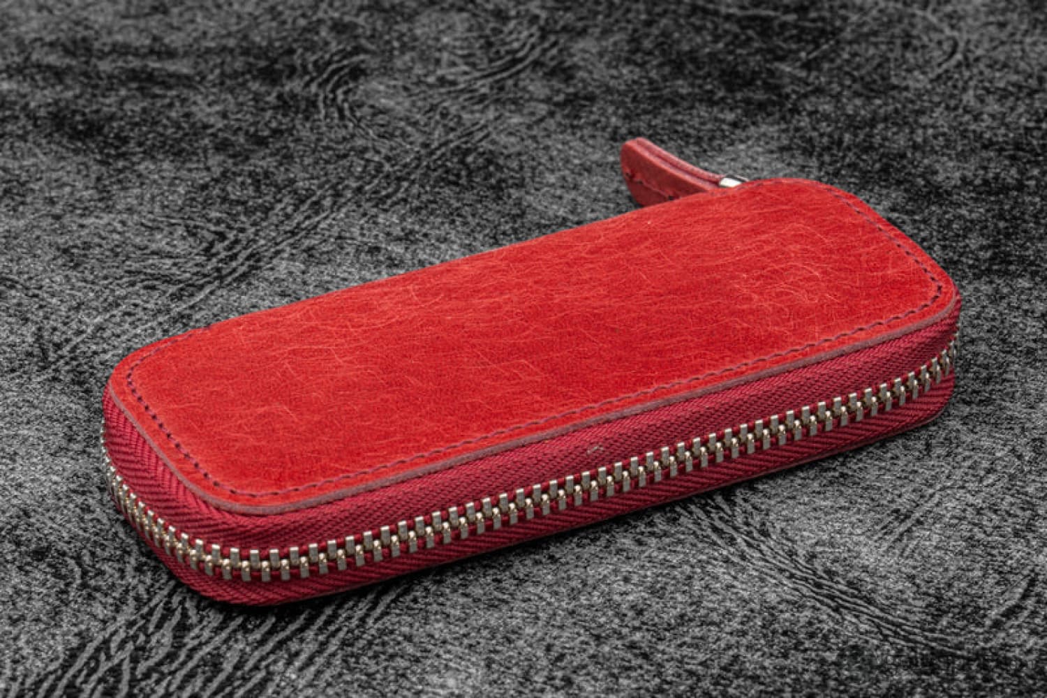Premium Galen Leather 2-Pen Case for Kaweco Pocket Pens - Carmine Red | Compact & Protective Holder for Fountain Pens | Perfect for Travel, Office & Everyday Carry
