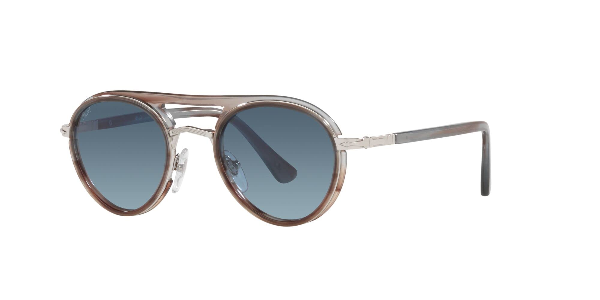 Persol PO2485S Round Polarized Sunglasses for Men & Women - UV Protection, Classic Retro Style - Perfect for Driving, Travel & Outdoor Activities