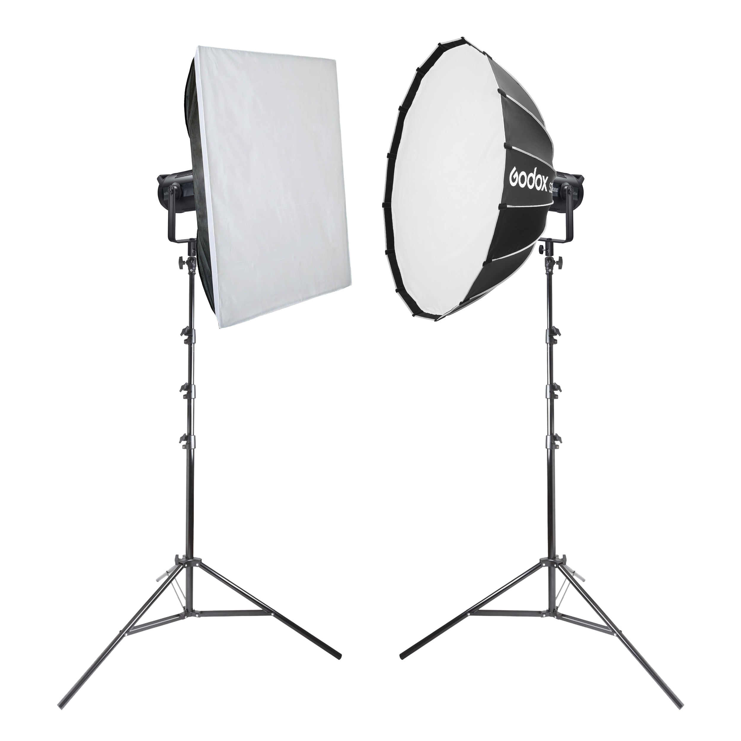 GODOX SZ200BI 200W Zoom LED Continuous Video Light with Twin Softbox Kit - Perfect for YouTube Studio, Photography, and Videography Lighting