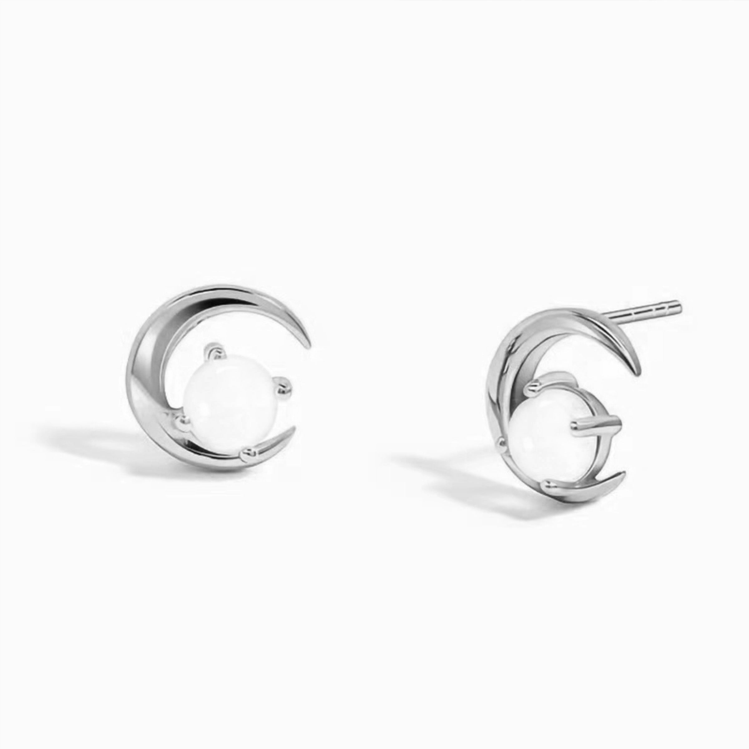 Moonlit Embrace Breastmilk Stud Earrings - Unique Memorial Jewelry for Moms, Breastfeeding Keepsake - Perfect for Mother's Day Gifts & Baby Shower Presents