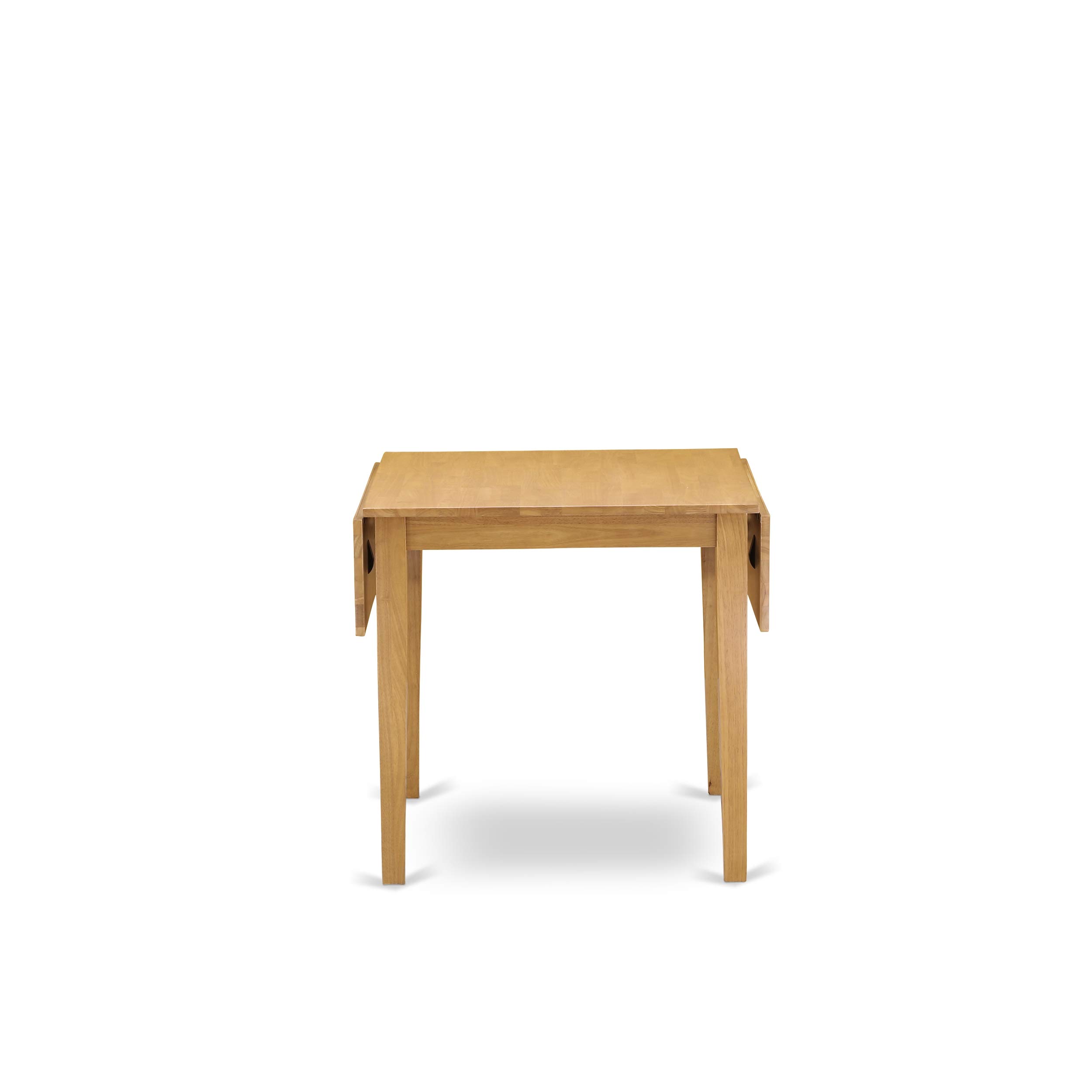 East West Furniture NDAN3-OAK-W 3-Piece Oak Dining Set with Drop-Leaf Table & 2 Wood Chairs (30x48 Inch) - Perfect for Small Spaces, Breakfast Nooks & Cozy Apartments