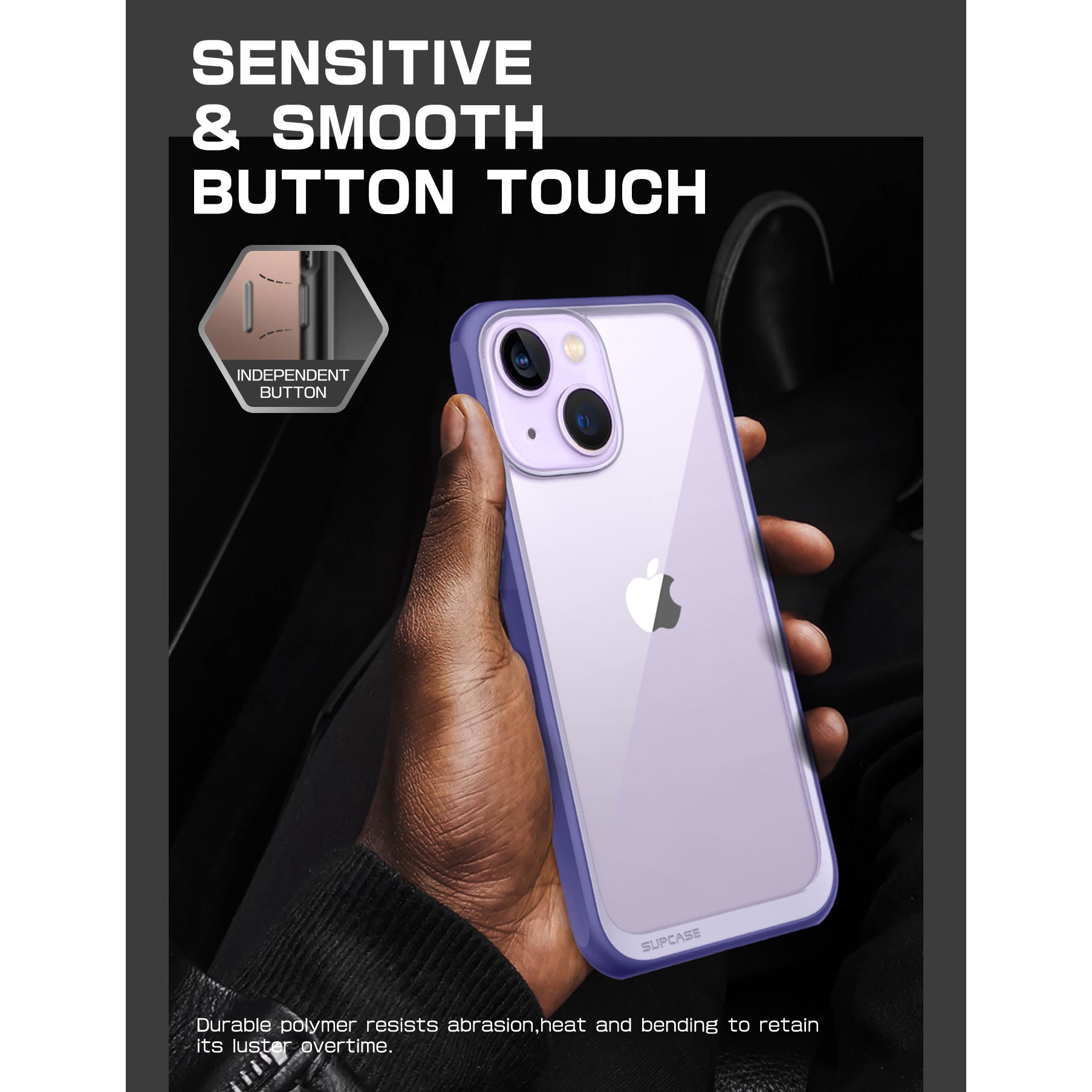 iPhone 14 Plus Case 6.7 Inch - Slim Clear Protective Cover with Shock Absorption | Unicorn Beetle Style in Deep Purple | Perfect for Daily Use, Travel & Outdoor Activities
