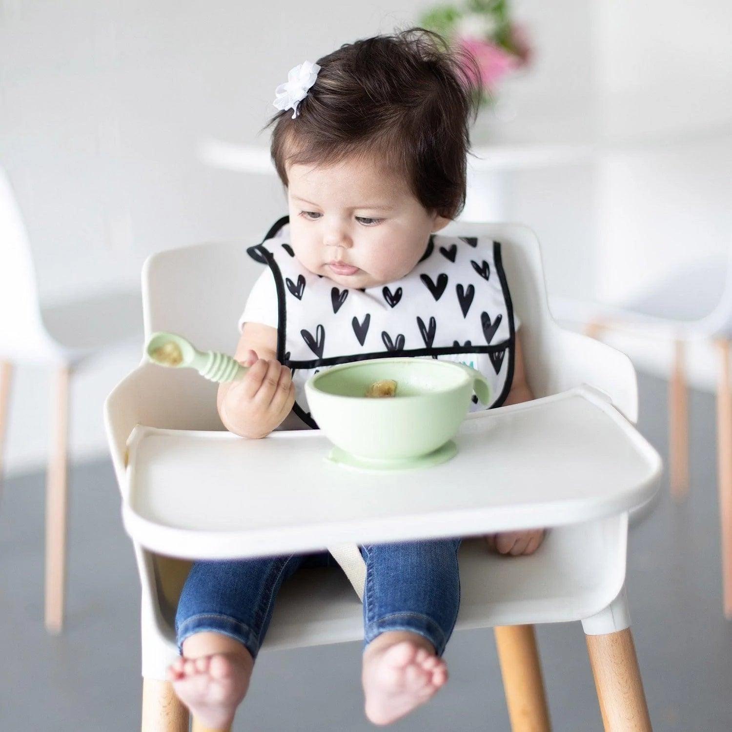 Bumkins Silicone Dipping Spoons Set of 3 - BPA-Free Baby Feeding Utensils for Purees, Yogurt & Snacks - Dishwasher Safe Toddler Spoon for Easy Cleaning