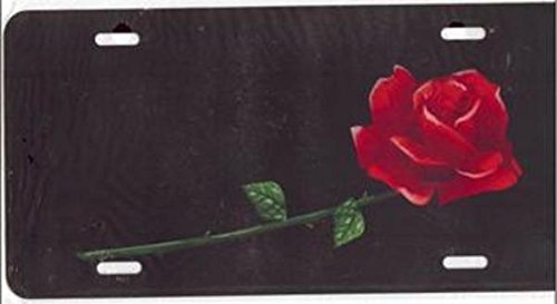 Custom Red Rose Airbrushed License Plate - Personalized with Free Names - Perfect for Cars, Trucks & Motorcycles