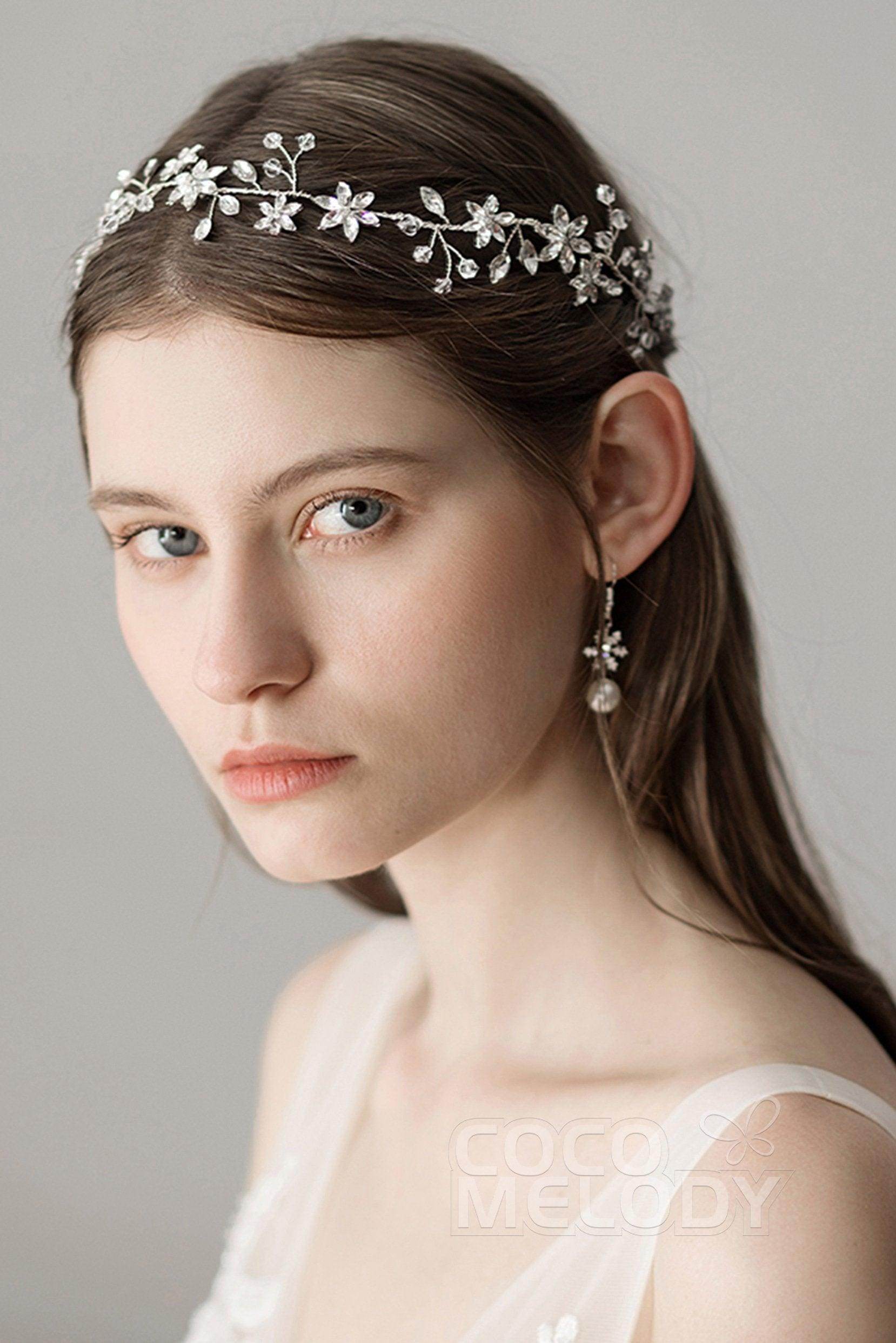 Elegant Crystal Alloy Headbands for Women - Fashion Hair Accessories for Parties, Weddings & Daily Wear | AH18009