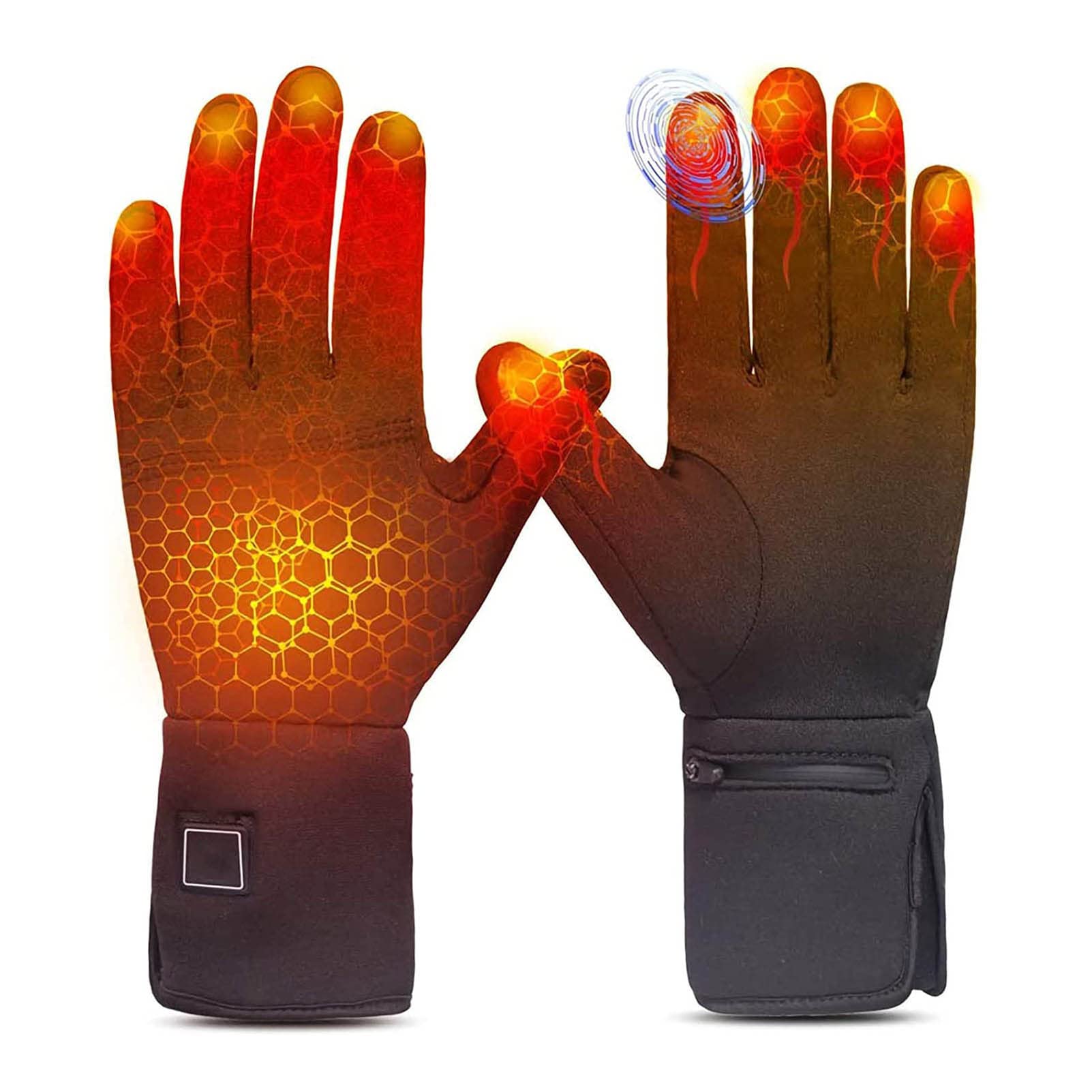 Rechargeable Heated Glove Liners for Men & Women - 7.4V 2600mAh Battery, Touchscreen Compatible, Thin & Warm - Perfect for Skiing, Hiking, Cycling & Winter Outdoor Activities
