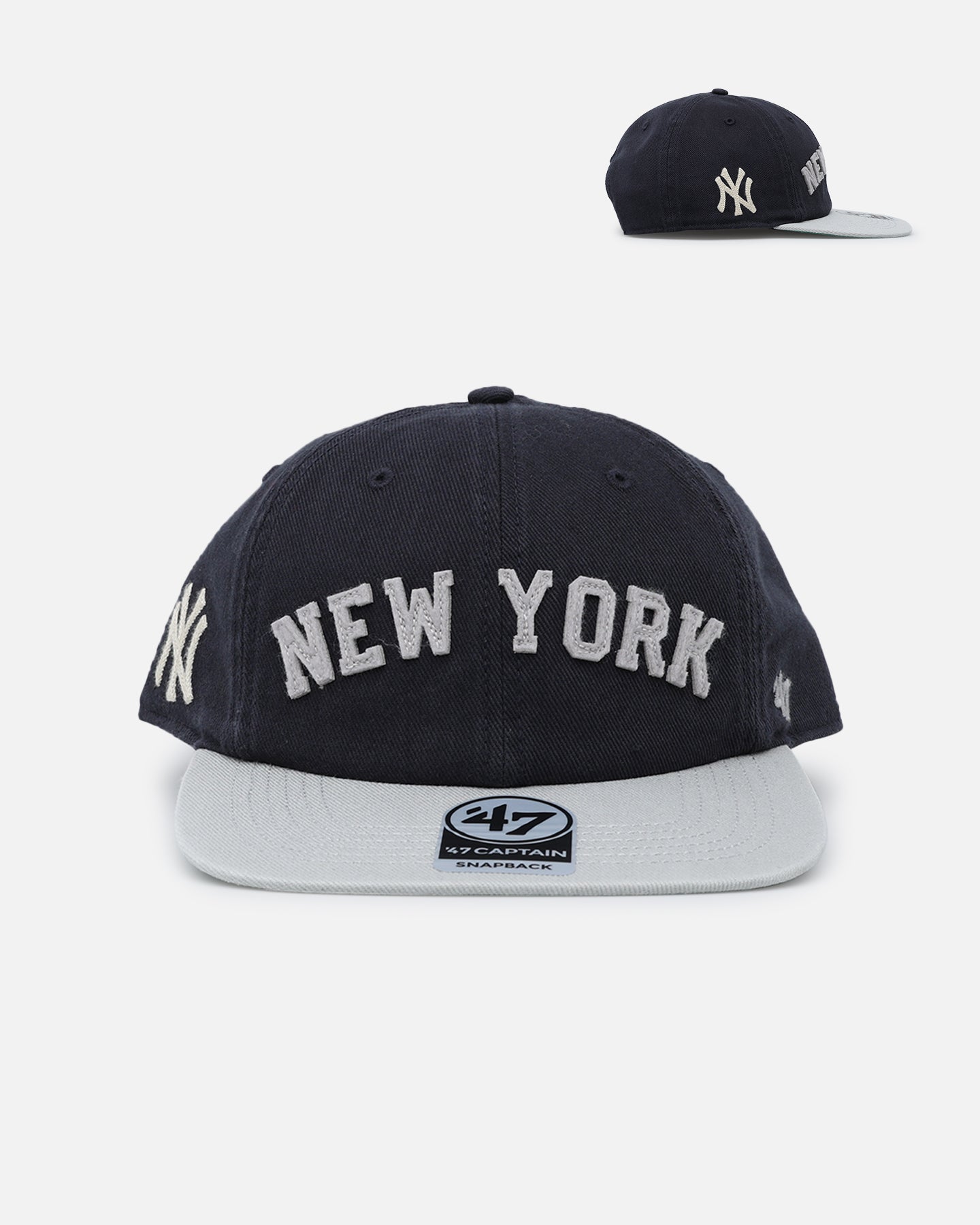 New York Yankees 'Legacy 47 Captain RL' Snapback Hat - Navy Blue Adjustable Baseball Cap for Men & Women - Perfect for Games, Fan Events & Streetwear Fashion