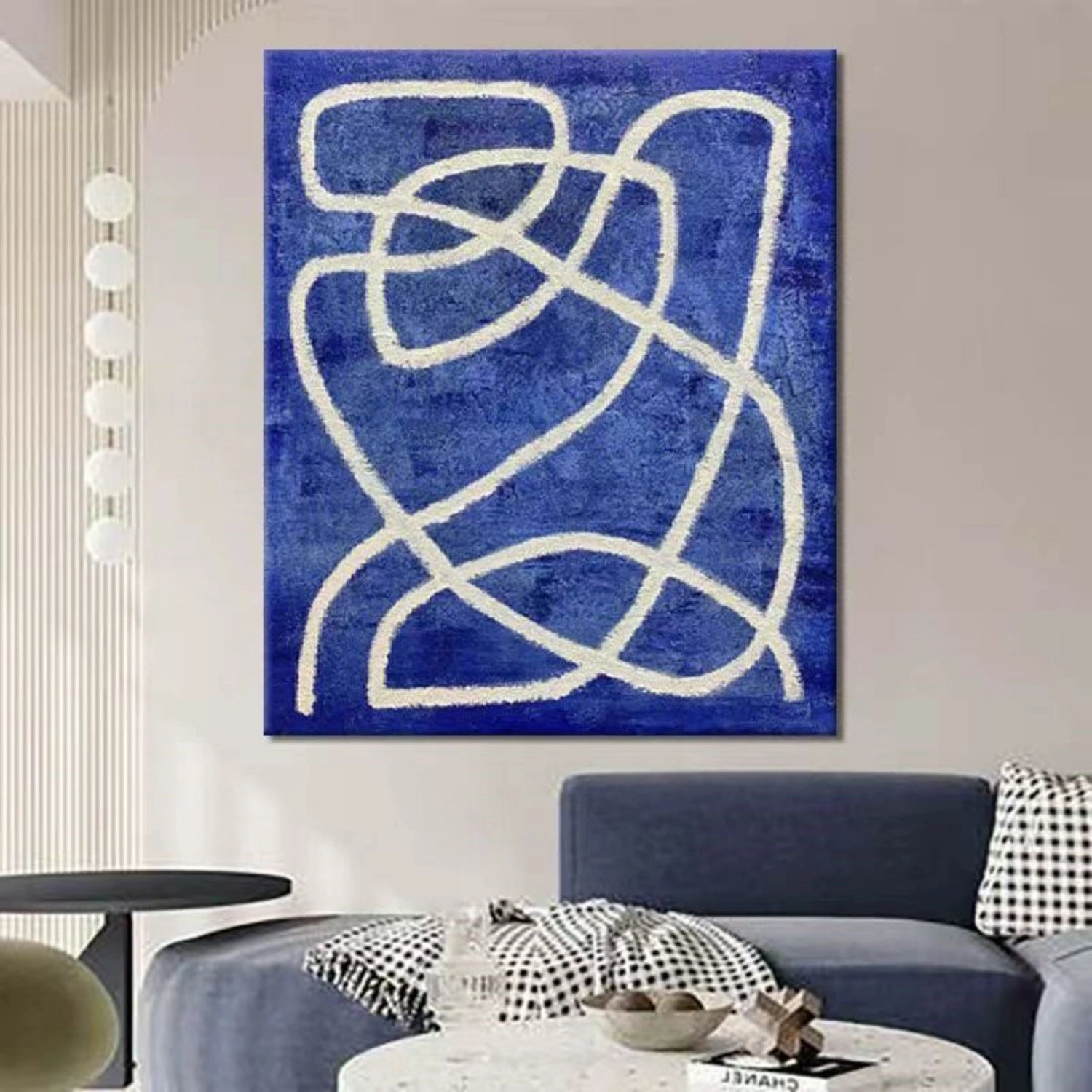 Abstract Texture Painting #AB 337 - Modern Wall Art Decor for Living Room, Bedroom & Office - Unique Handmade Canvas Artwork