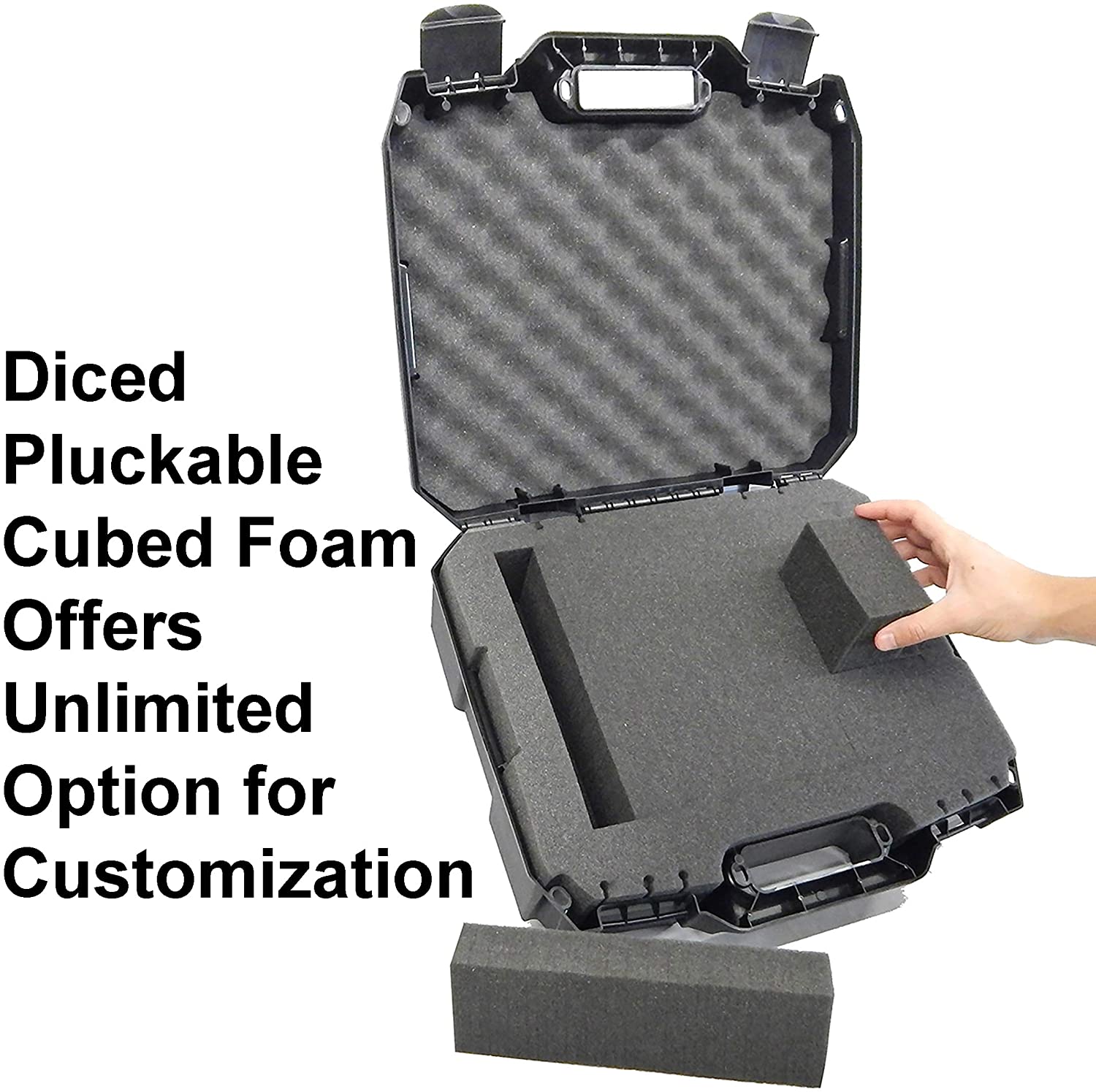 Durable Hard Shell Projector Travel Case - Customizable Interior Fits BenQ MX707, MH535FHD, MH535A, MW535A, HT1070A, MS524AE - Perfect for Business Travel & Home Theater Protection