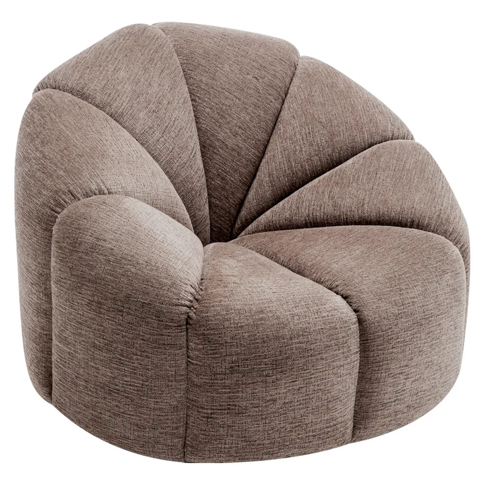 Luxury Avalon Occasional Chair in Soft Mink Chenille Fabric - Perfect for Living Room, Bedroom or Office Reading Nook