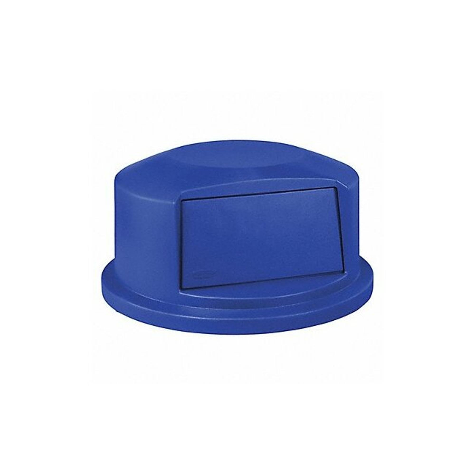 Rubbermaid Commercial Heavy-Duty BRUTE Dome Swing Top Lid for 44 Gallon Trash Cans & Utility Containers - Durable Plastic Waste Bin Cover in Blue - Perfect for Outdoor, Garage & Commercial Use
