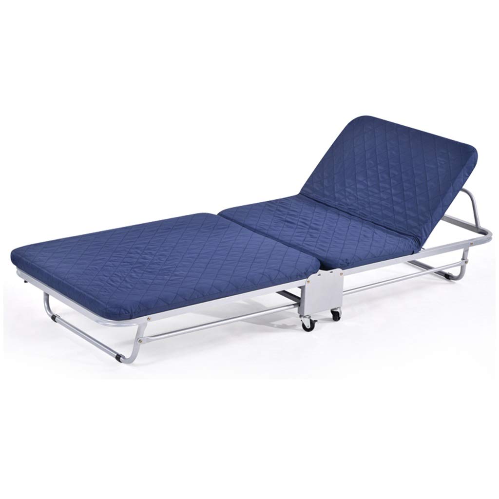 Portable Folding Bed Chair for Office Nap & Home Relaxation - Soft, Comfortable & Space-Saving Recliner - Easy to Fold & Store (Blue, 197x90x16cm) - Perfect for Lunch Breaks, Small Spaces & Guest Beds