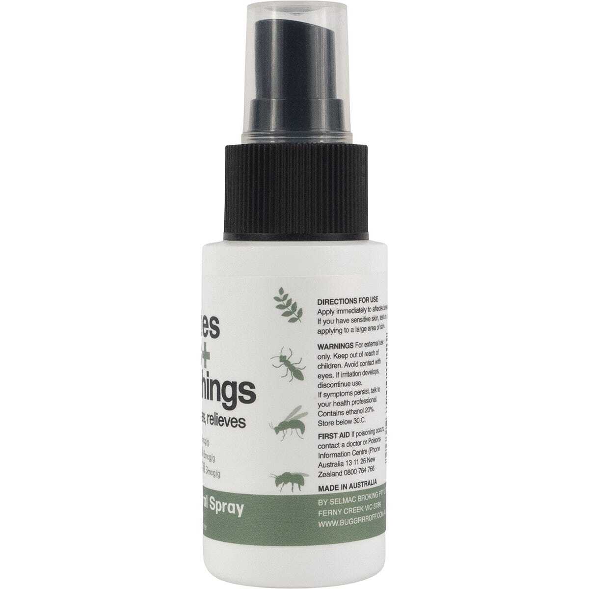 Bug Grrr Off Natural Spray for Bites, Stings & Itch Relief - Organic Insect Bite Treatment for Outdoor Camping, Hiking & Gardening