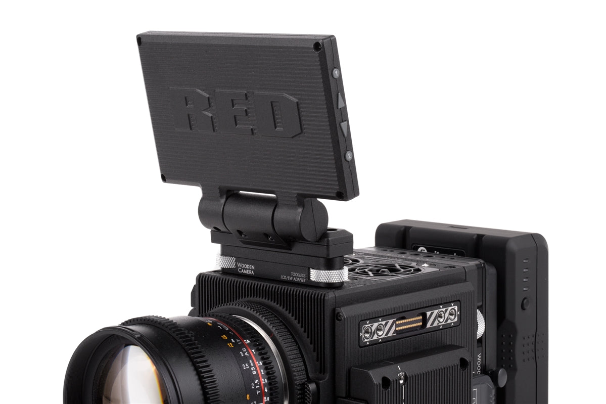 Tool-Free LCD/EVF Adapter for RED® DSMC2™ Cameras - Quick Mount for On-Set & Studio Filmmaking