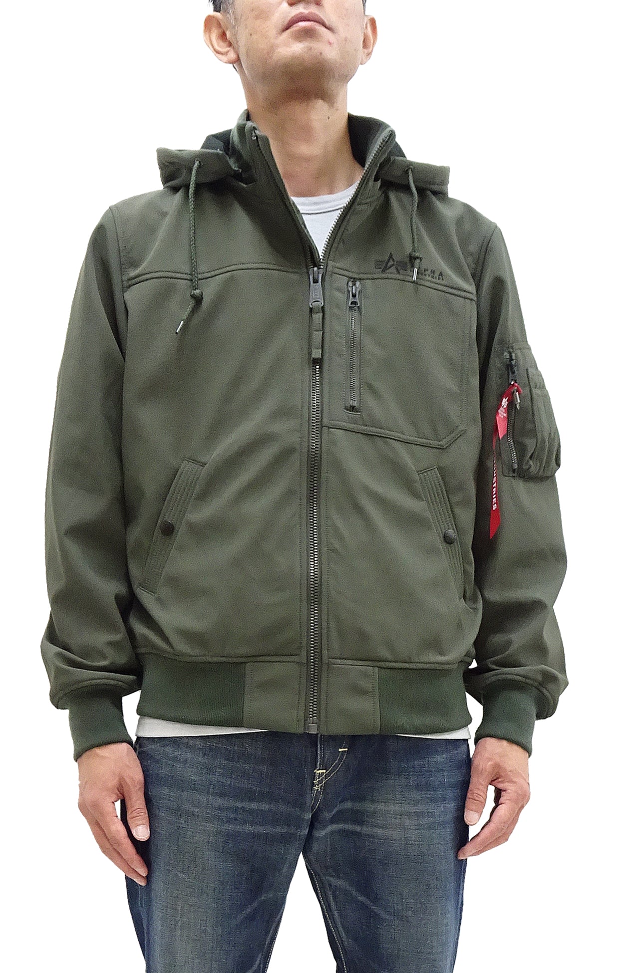 Alpha Industries Men's Military Inspired Nylon Hooded Jacket - Bonded Parka with Rib Panel (TA0722-076 Gray) | Waterproof Windbreaker for Outdoor Activities, Casual Wear & Winter Fashion