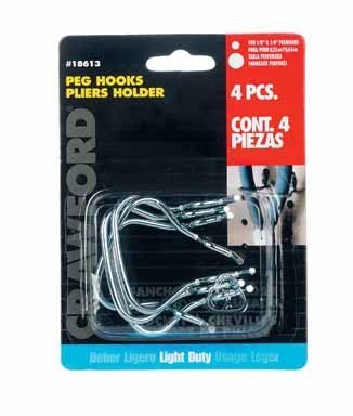 Crawford 18613 Peg Plier Holder 2 Pack - Heavy Duty Clamp Organizer for Tools, Garage & Workshop Storage - Perfect for DIY Projects, Home Improvement & Tool Organization