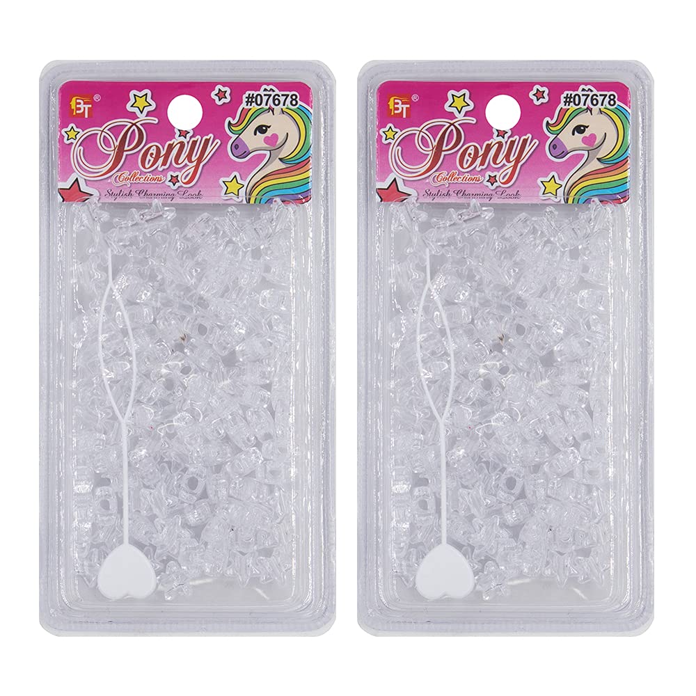 DIY Beads Jewelry Kit - 300 Pcs Star Beads for Hair Braiding & Bracelet Making - Craft Supplies