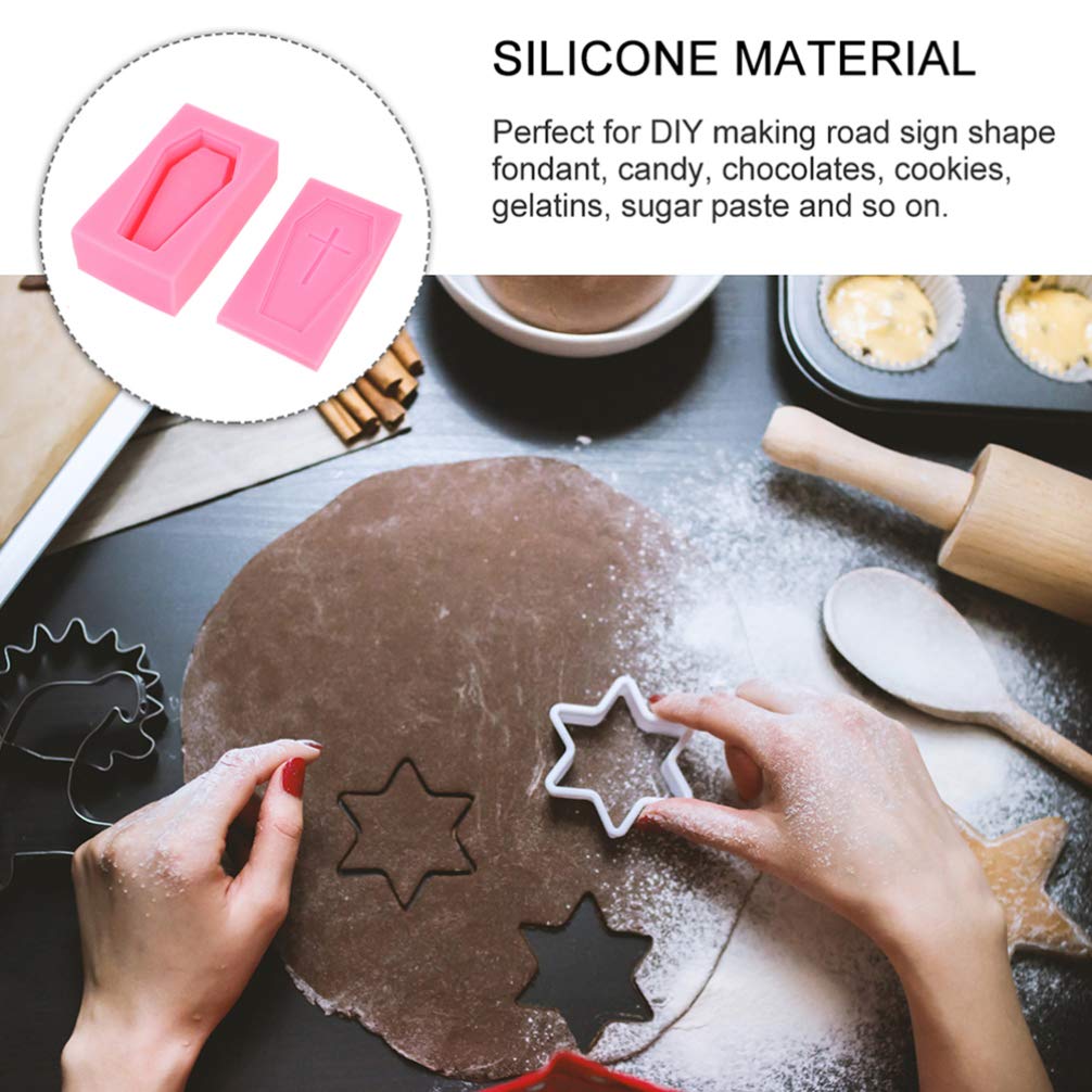 Hemoton 12-Piece Silicone Coffin Cake Mold Set - 3D Skeleton Baking Molds for Halloween Cupcakes, Soap Making & Party Decorations - Reusable Non-Stick Bakeware for DIY Desserts and Spooky Treats