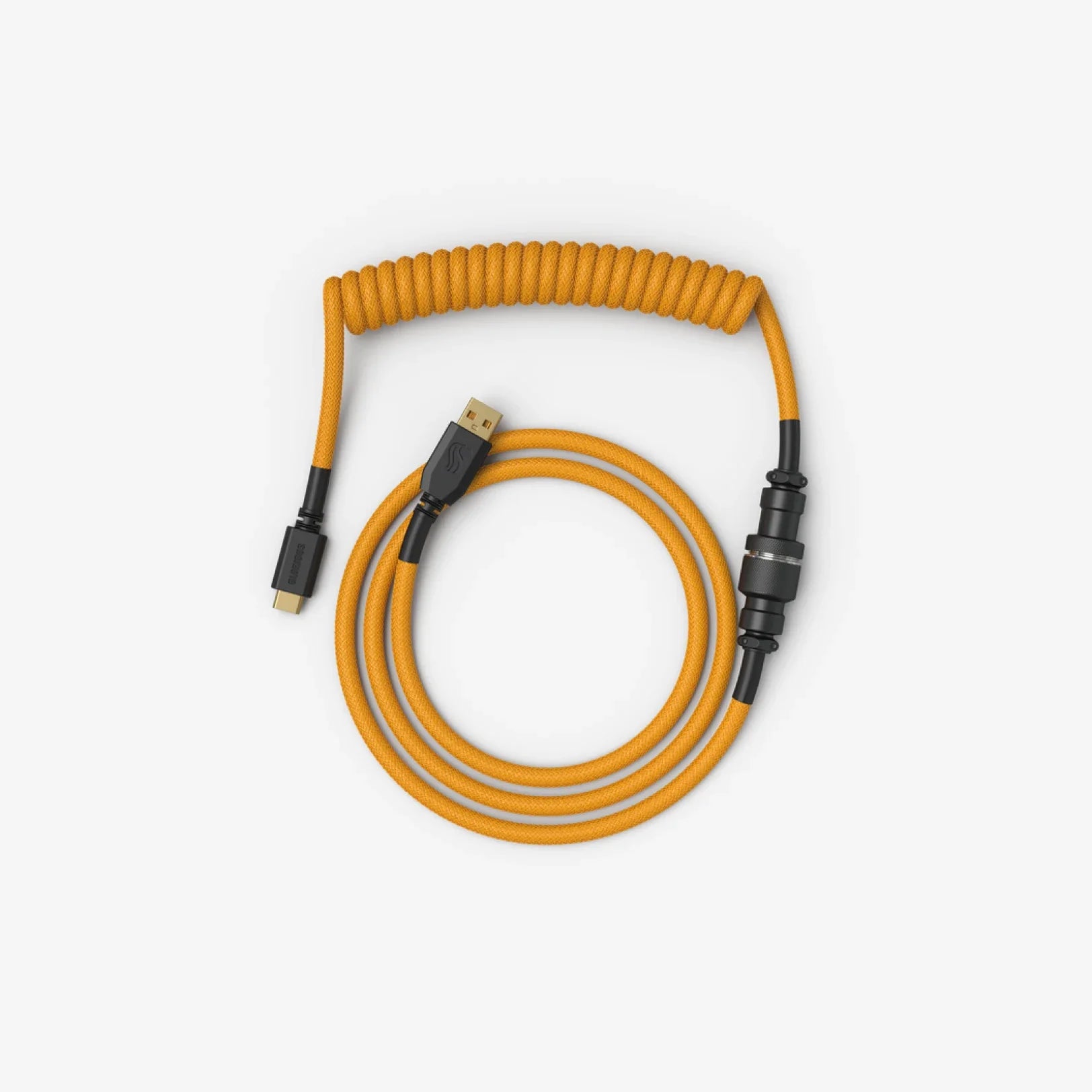Premium Coiled USB Cable for Mechanical Keyboards - Aviator Connector, Durable & Tangle-Free - Perfect for Gaming, Typing & Office Workspaces