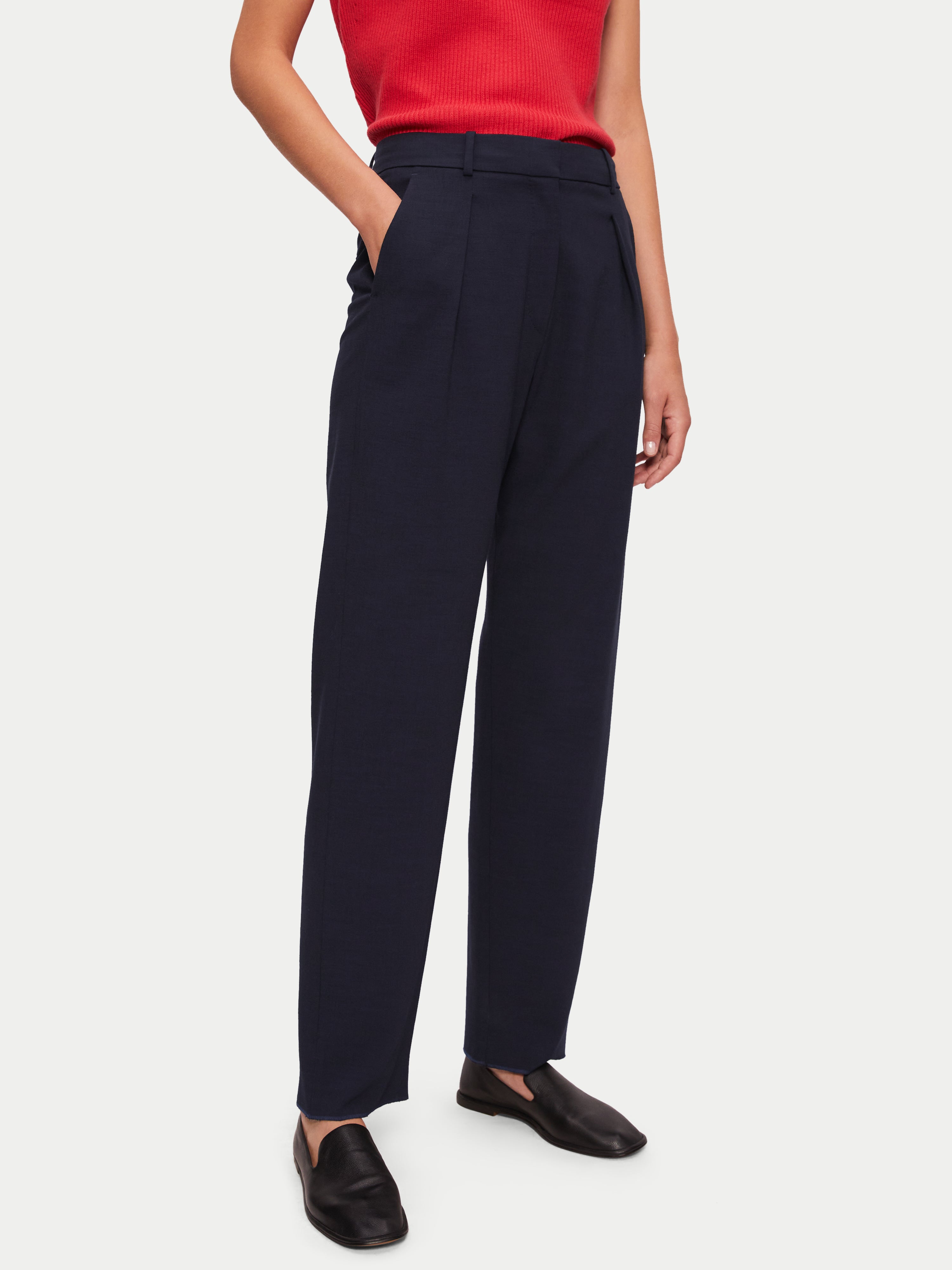 Crosshatch Logan Trouser for Men - Navy Blue Slim Fit Stretch Dress Pants | Perfect for Office, Business Casual & Formal Occasions