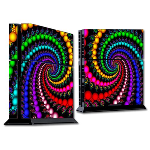MightySkins Custom Vinyl Skin Wrap Sticker for Sony PlayStation 4 (PS4) Console - Trippy Spiral Design | Protective Cover Decal | Easy to Apply & Remove | Perfect for Gaming Setups & Home Decor