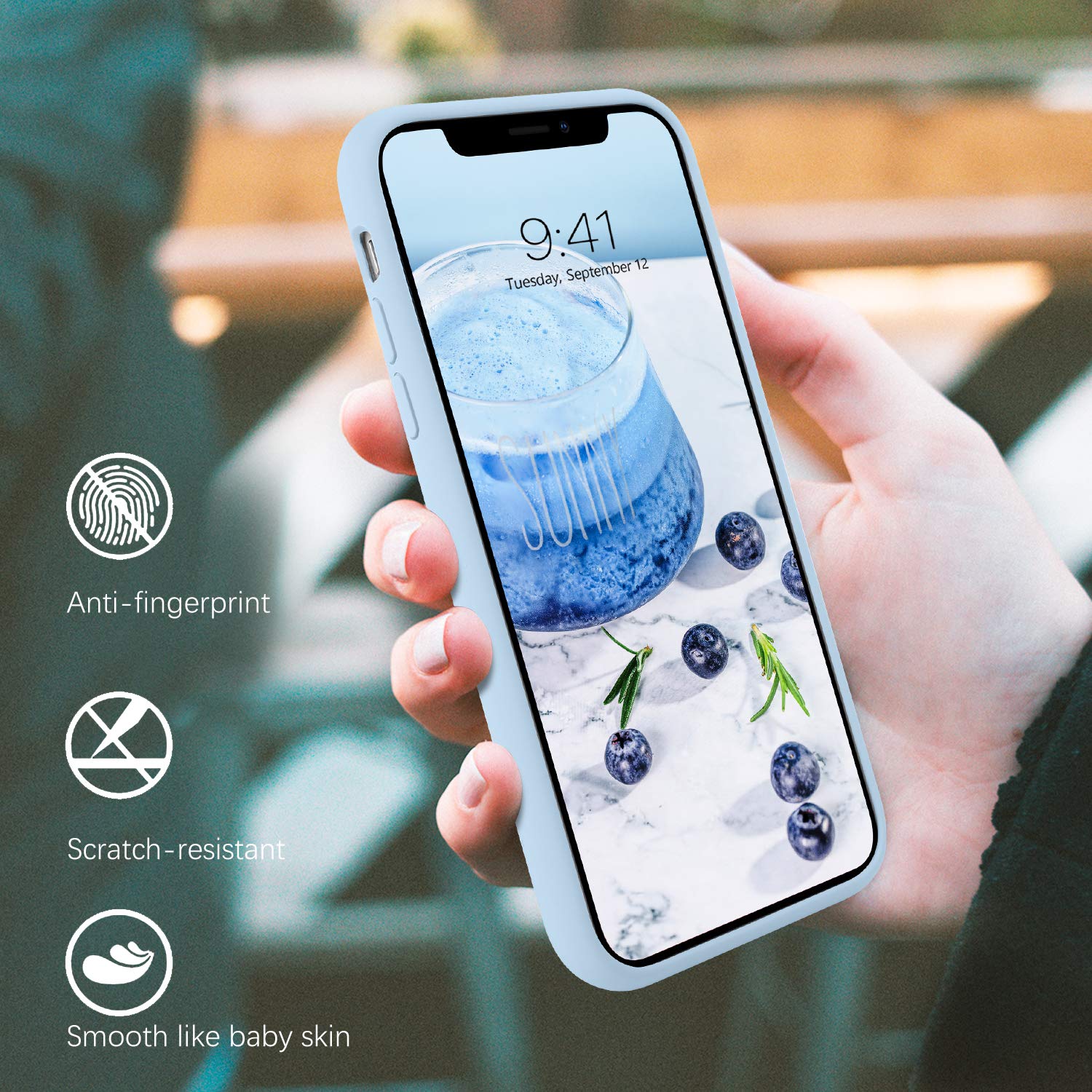 Premium Shockproof Silicone Case for iPhone XR - Soft Gel Rubber Cover with Microfiber Lining & Cushion Texture | Light Blue | Perfect for Daily Protection, Work & Outdoor Activities