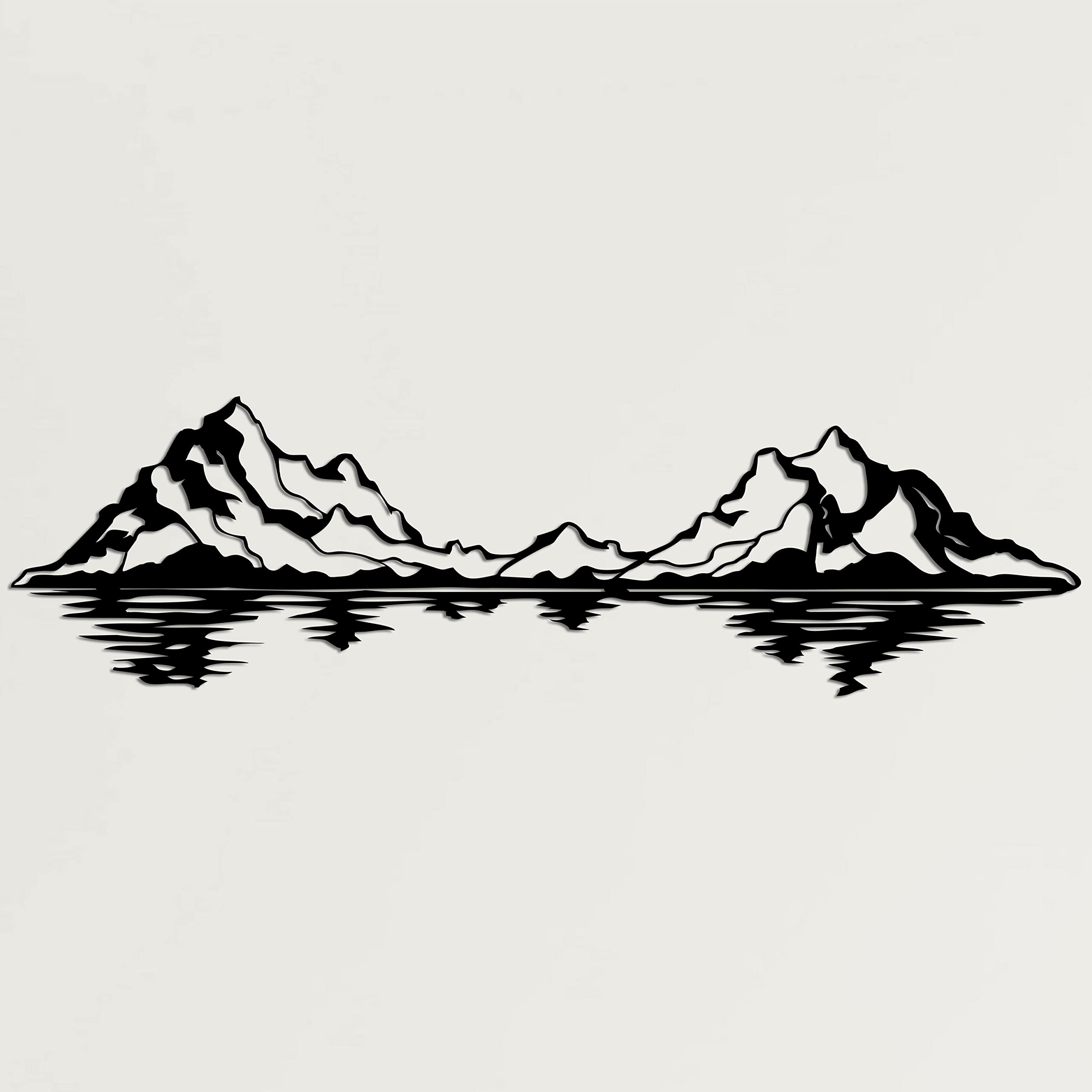 DEKADRON Metal Wall Art - Mountain Landscape Decor for Living Room, Nature-Inspired Metal Wall Hanging, 40