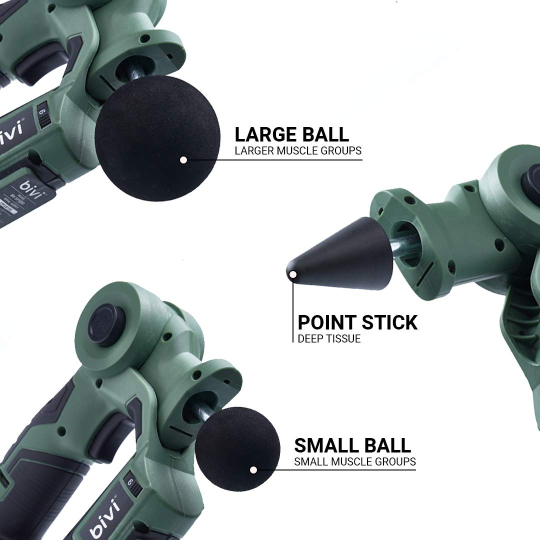 BIVI Deep Tissue Massage Gun - Handheld Percussion Massager for Muscle Recovery, Trigger Point Relief & Sports Therapy - Perfect for Athletes, Gym Workouts & Post-Exercise Recovery