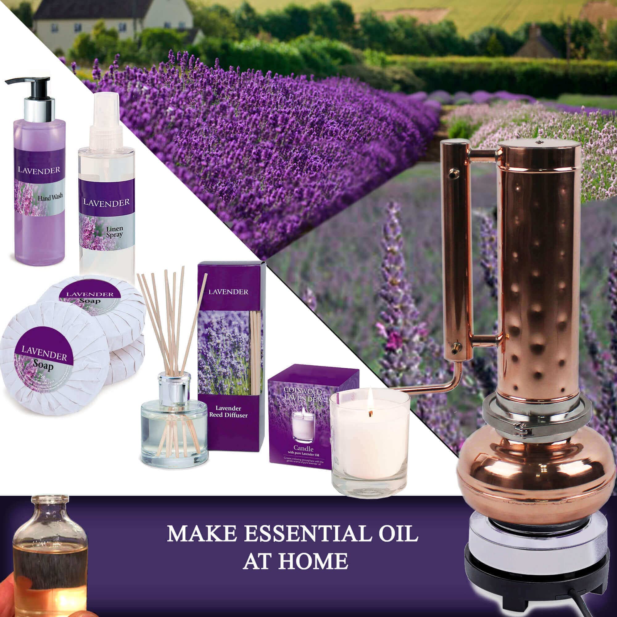 2L Essential Oil Distiller Kit - Professional Steam Distillation Equipment for Extracting Oils from Herbs, Plants & Flowers - Perfect for DIY Aromatherapy, Home Spa, and Natural Skincare