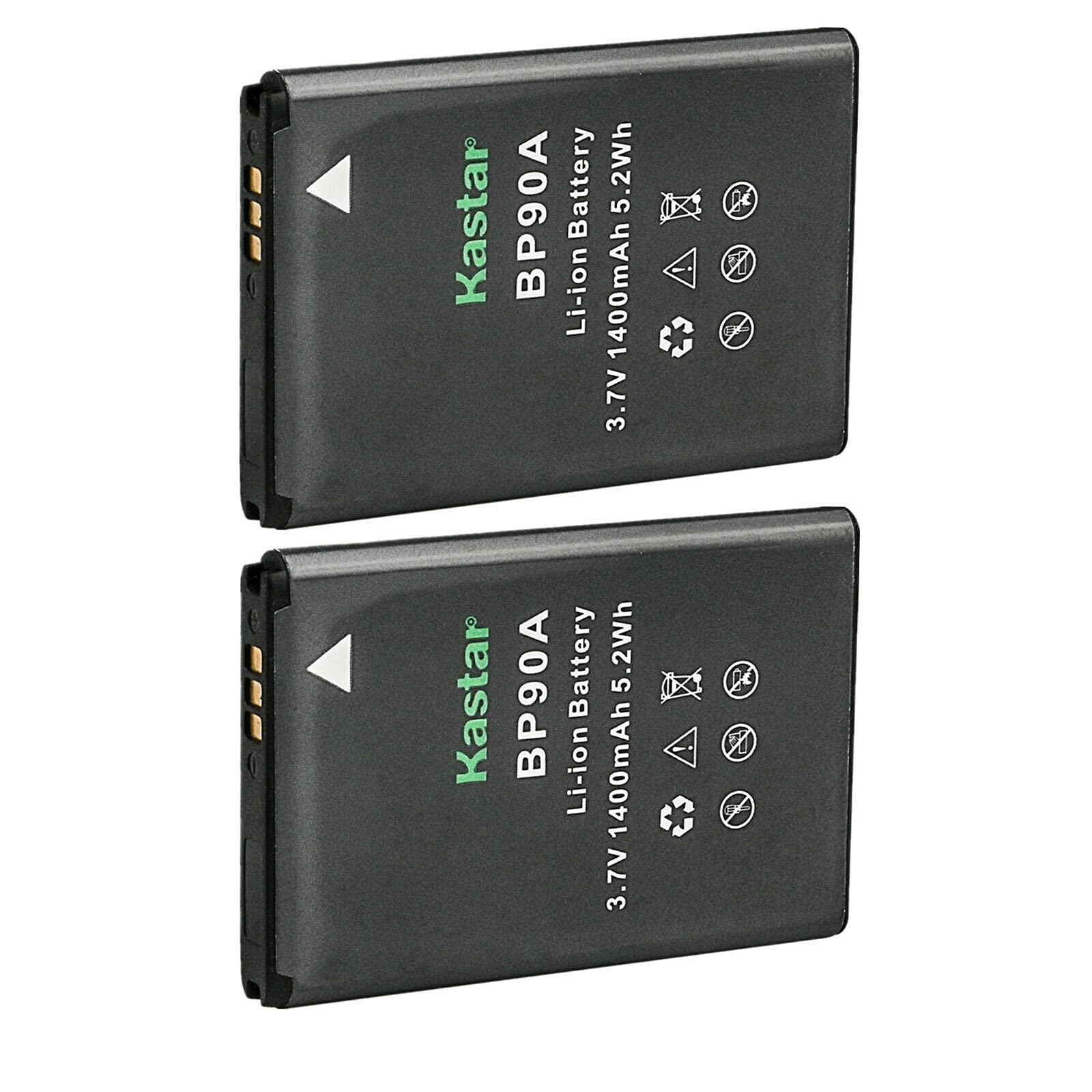Kastar 2-Pack Replacement Battery for Samsung BP-90A BP90A IA-BP90A - Compatible with Samsung HMX-E10, HMX-E10WP, HMX-E10BP, HMX-E10OP Digital Cameras - Perfect for Travel, Photography & Backup Power