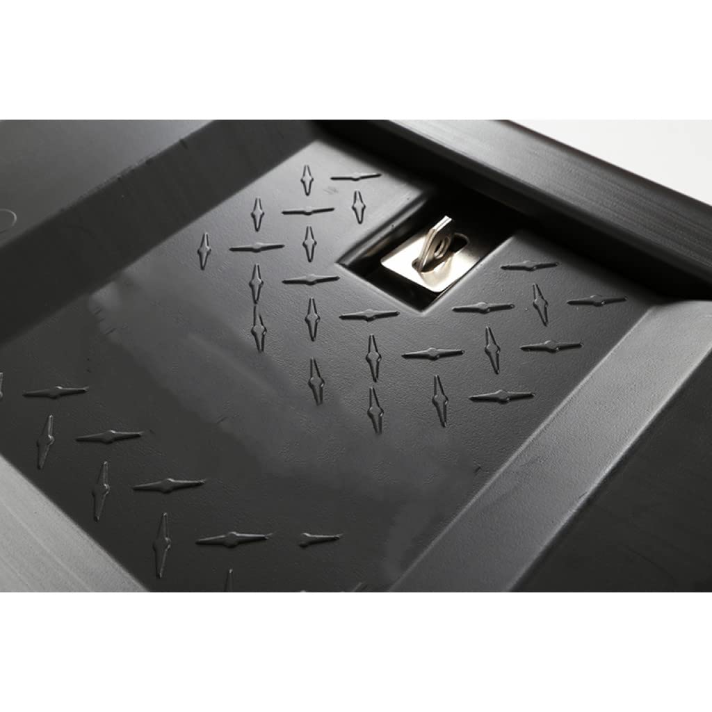 Dee-Zee Heavy Duty Plastic Trailer Tool Box - Large Triangle Design in Black | Perfect for Truck, Trailer & RV Storage & Organization