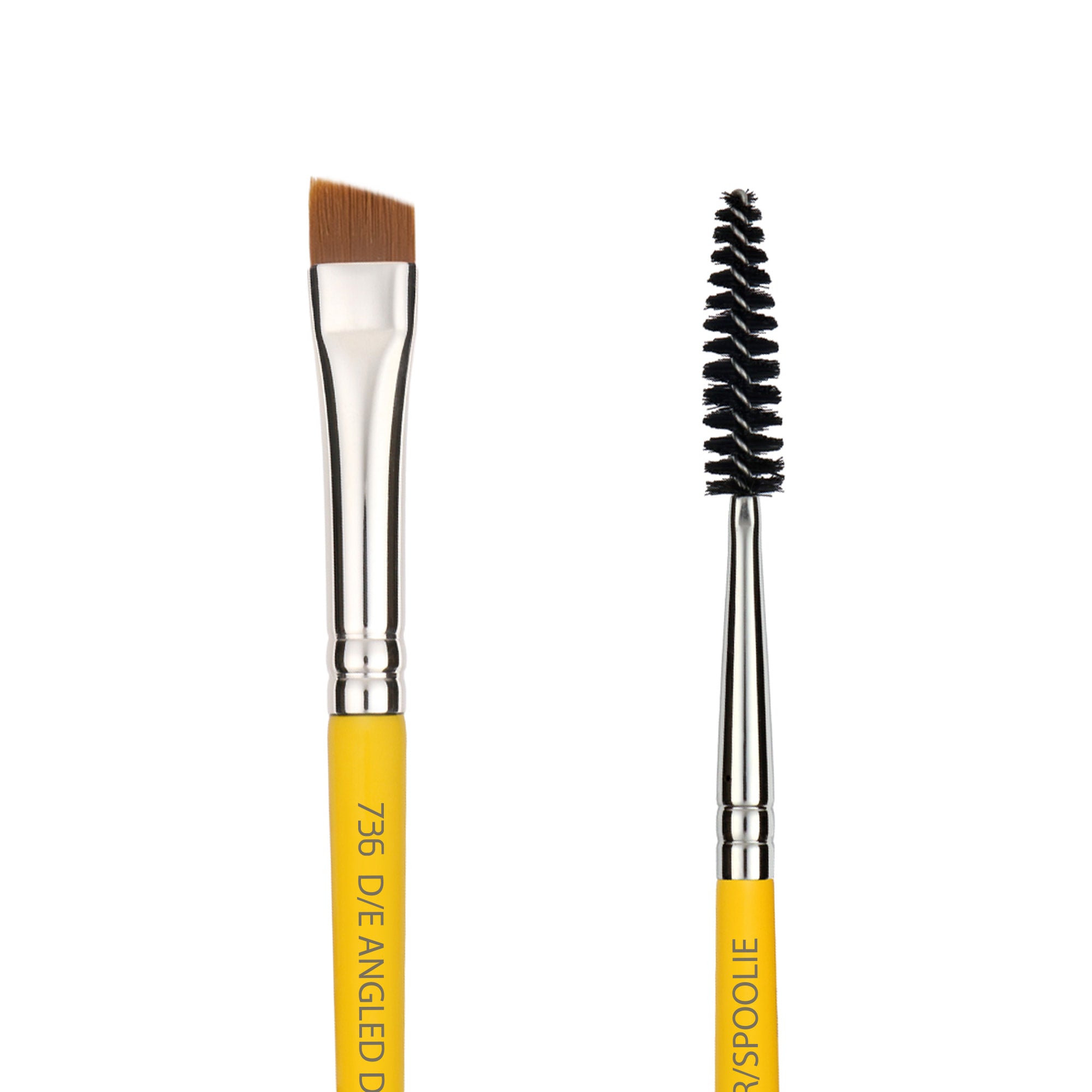 Studio 736 Double Ended Angled Eyebrow Definer & Spoolie Brush - Perfect for Eyebrow Shaping, Blending & Grooming - Ideal for Professional Makeup Artists & Home Beauty Routines