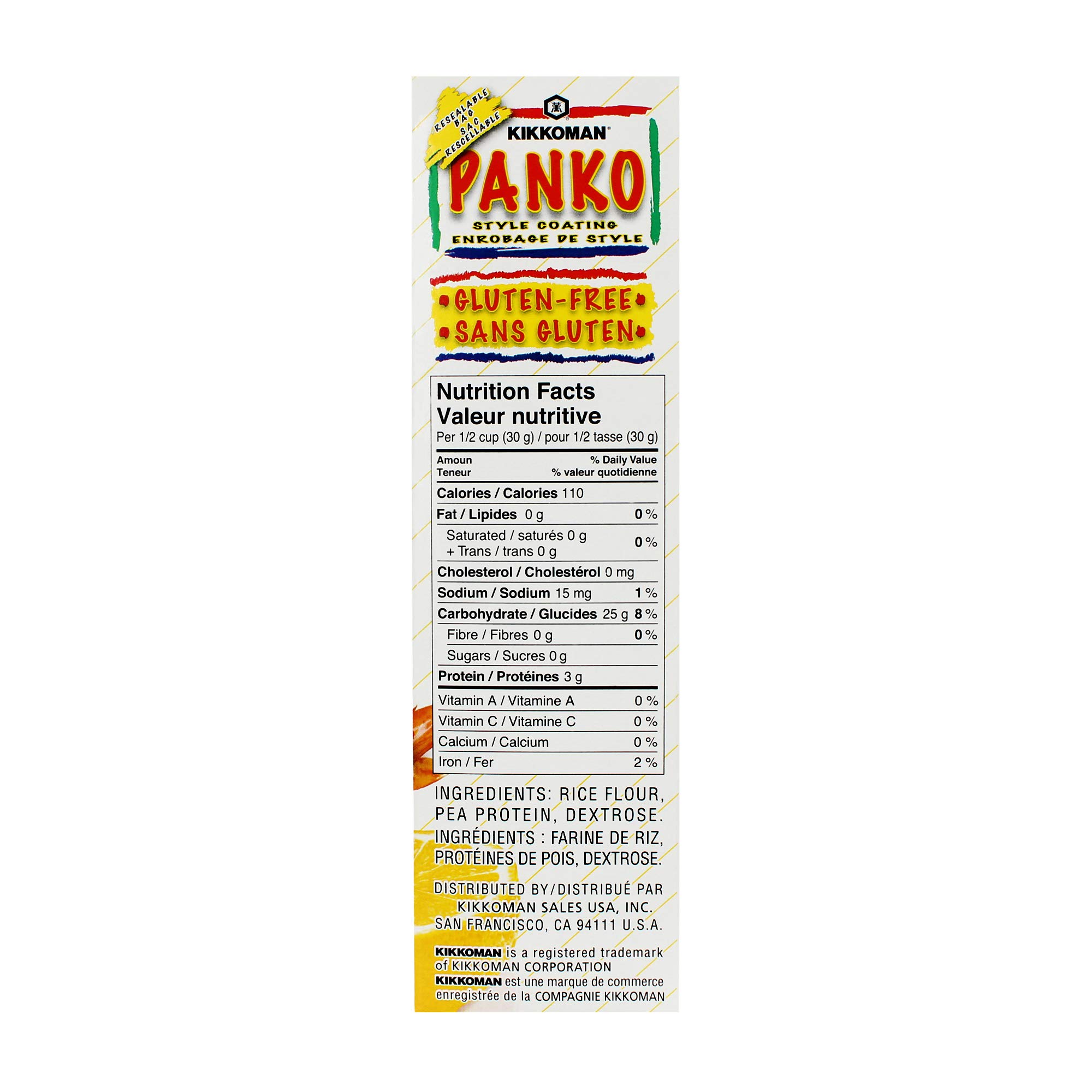Kikkoman Gluten-Free Panko Bread Crumbs 8oz | Japanese-Style Unseasoned Breadcrumbs for Baking, Frying & Air Frying | Perfect for Chicken Katsu, Tonkatsu, Tempura & More