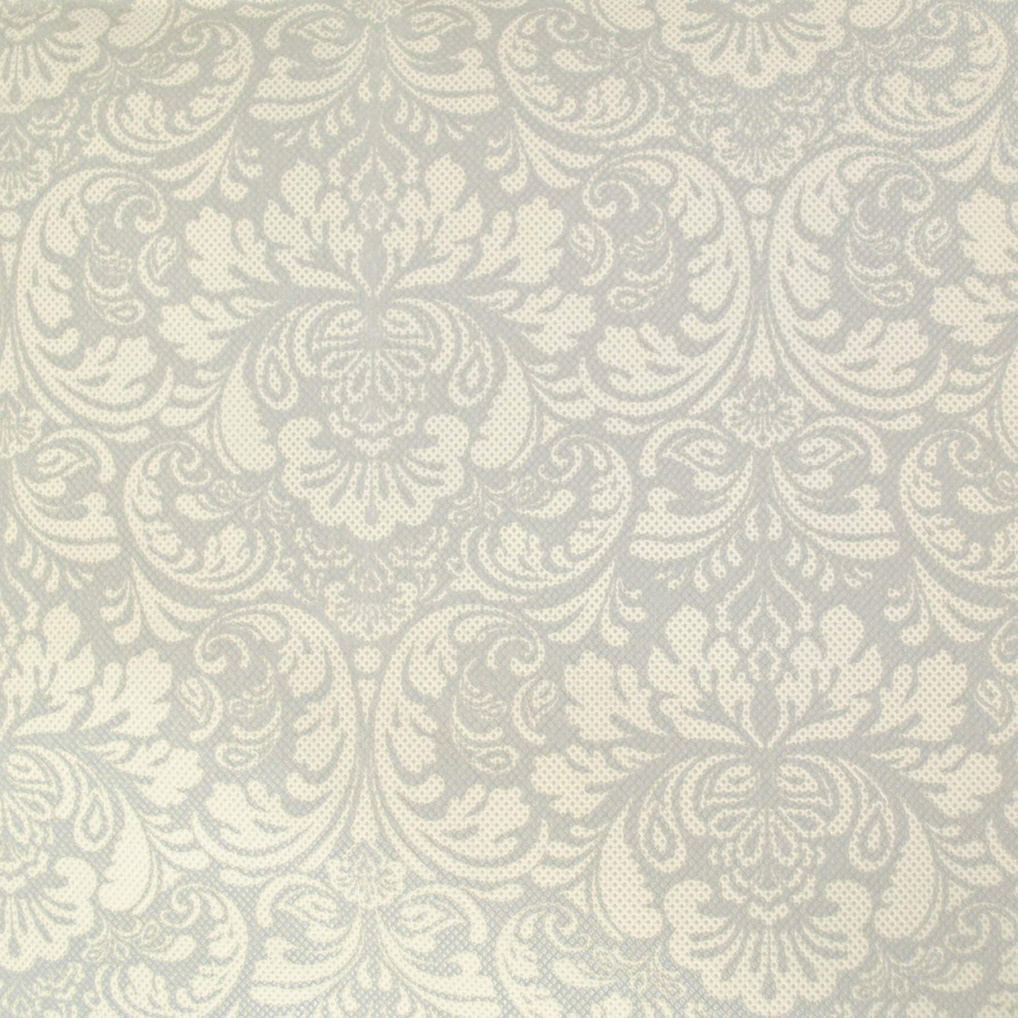 Set of 2 Gray Damask Patterned Storage Bins with Zipper Closure - 40