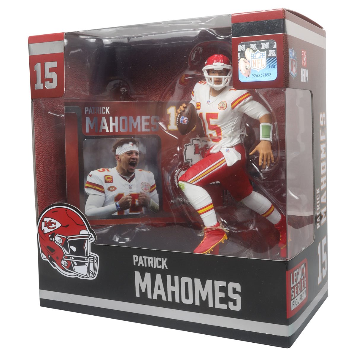 Patrick Mahomes Kansas City Chiefs NFL Away Jersey 2024 Posed Action Figure - Perfect for Sports Fans, Collectors, and Game Day Decor
