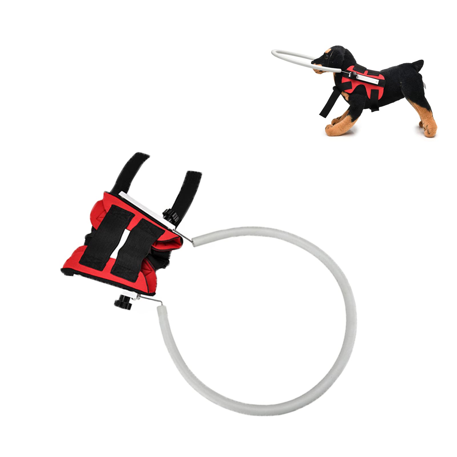 Blind Dog Harness Vest - Anti Collision Ring & Guiding Device for Blind Pets (Red, Size S) - Perfect for Indoor Safety & Outdoor Walks