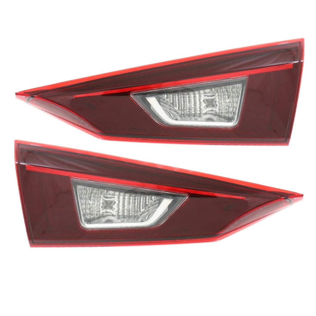 CarLights360: DOT Certified LED Tail Lights & Backup Lights for Mazda 3 (2014-2016) - Pair (Driver & Passenger Side) - Part# MA2802123 + MA2803123 | Enhanced Night Visibility & Safety Driving