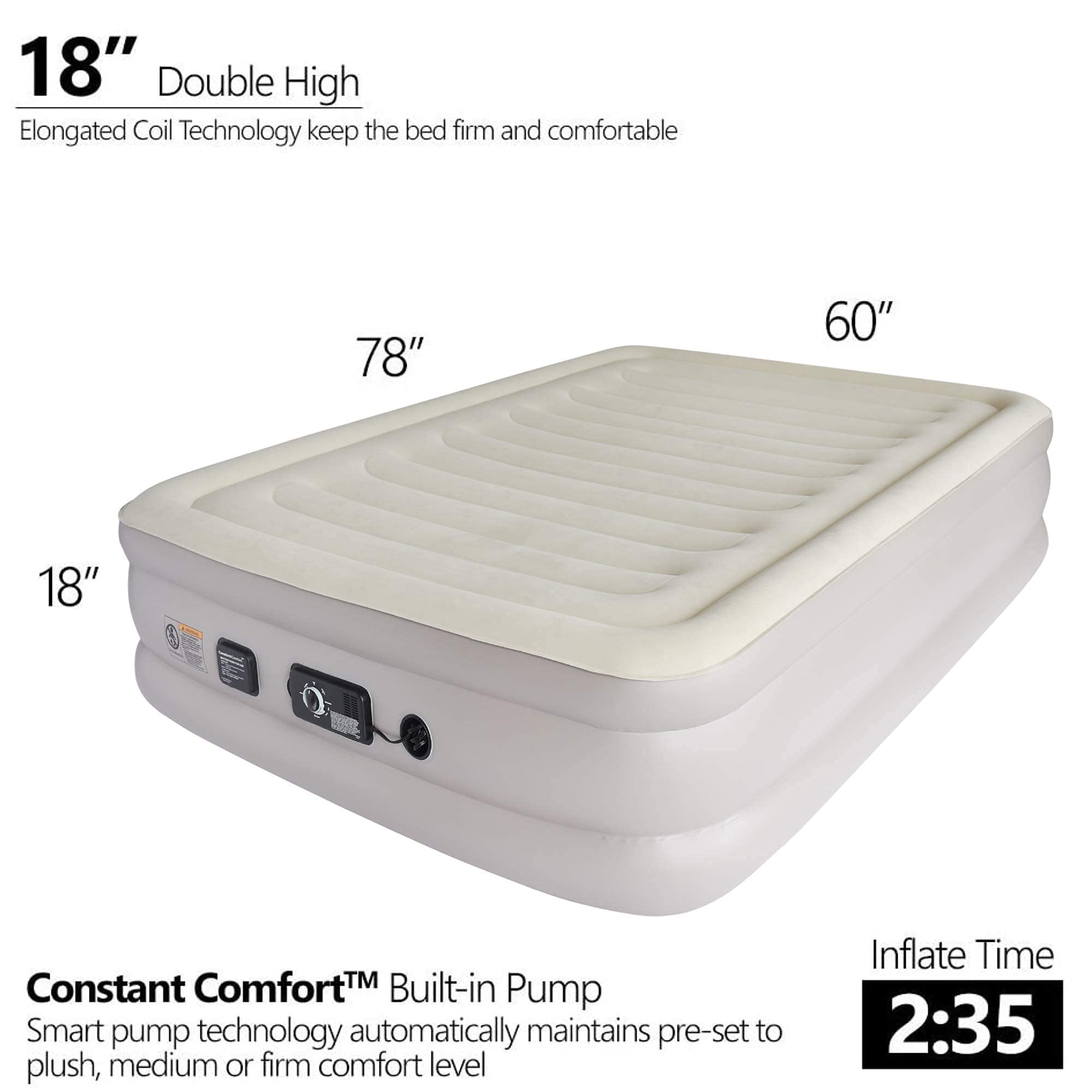Simpli Comfy Bundle Inflatable Air Mattress 18