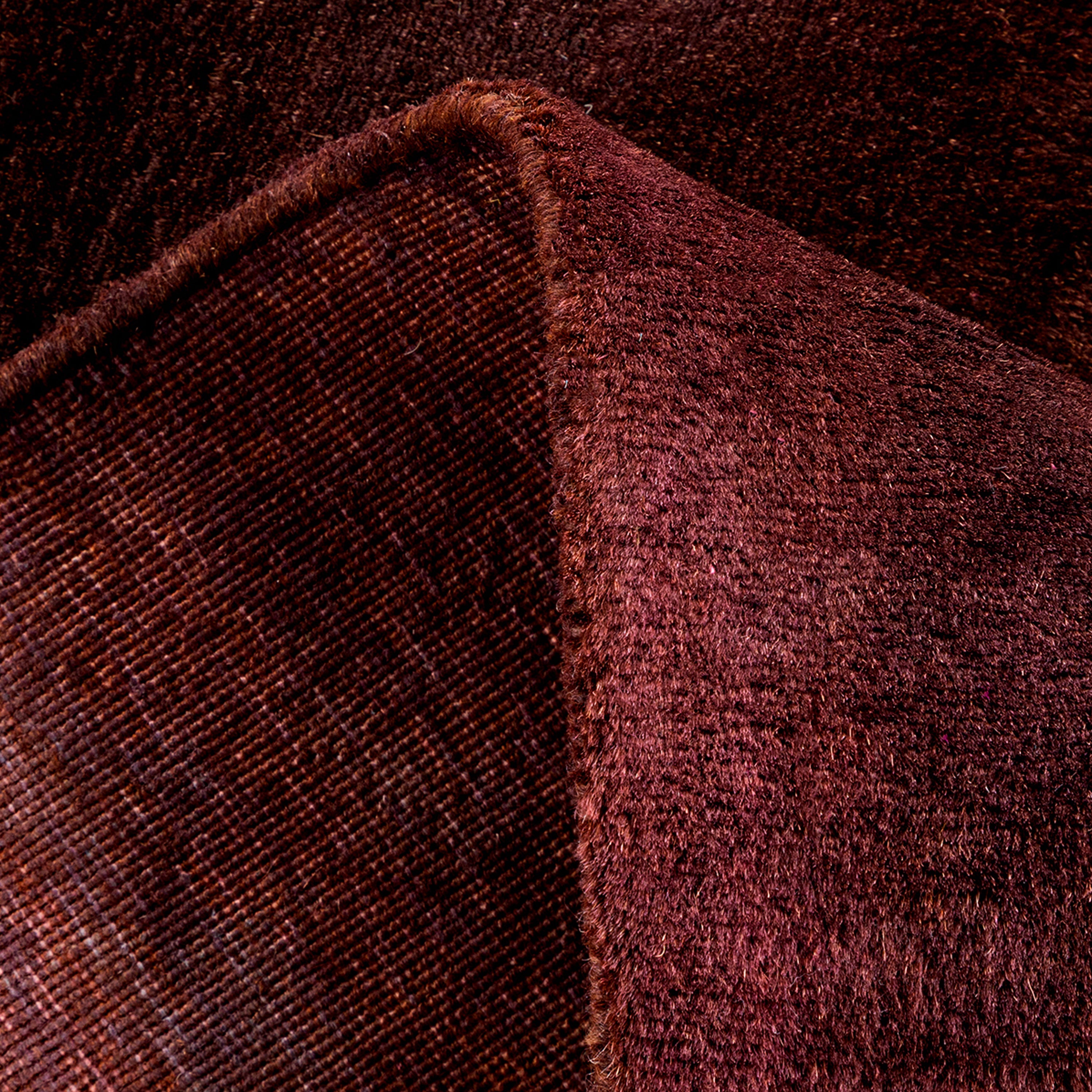Premium Brown Overdyed Wool Runner Rug 2'6