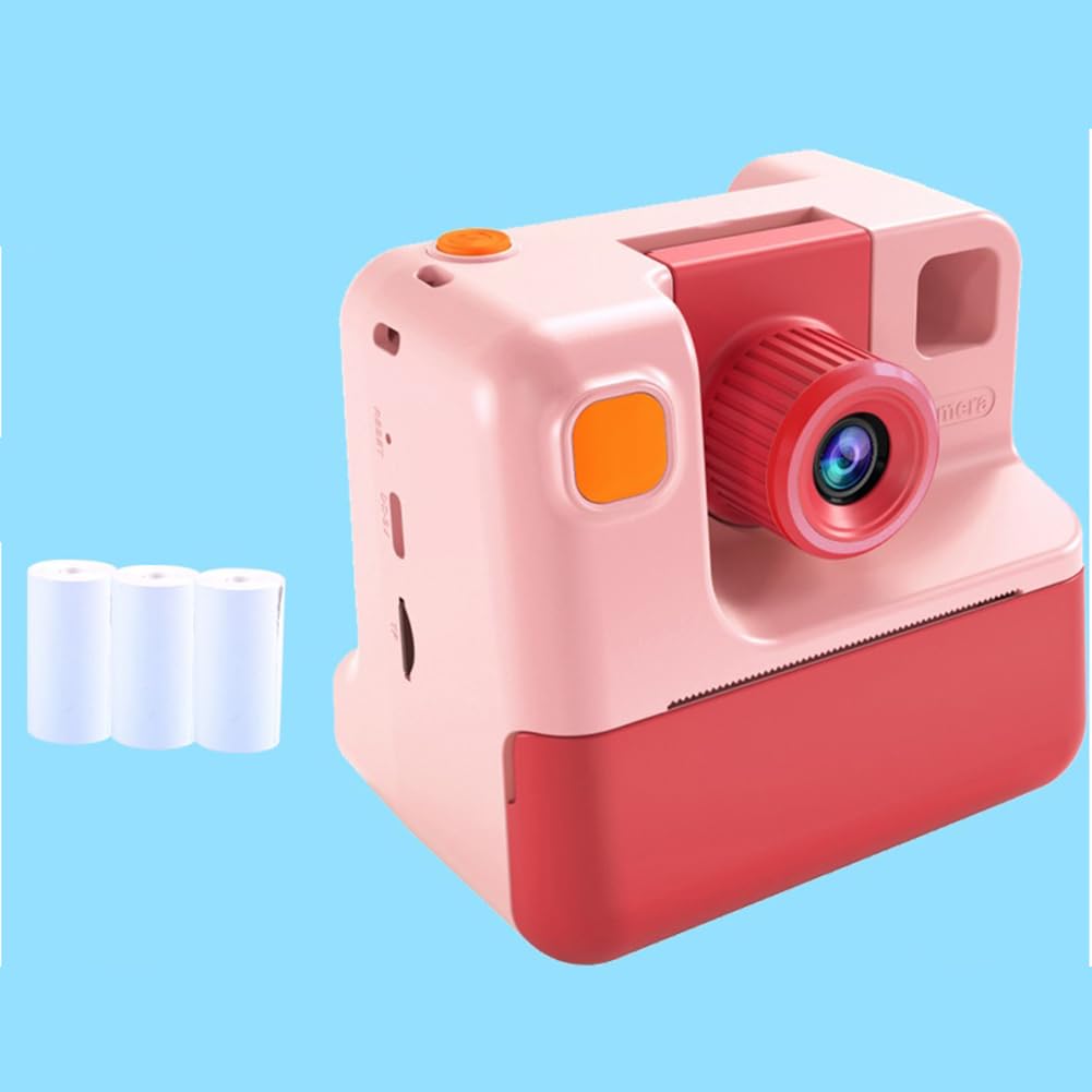 Rordigo Kids Instant Print Camera - 1080P HD Digital Camera with Photo Paper, Fun & Easy-to-Use Toy Camera for Boys & Girls - Perfect Birthday & Christmas Gift (Pink) - Capture Memories at Parties, Travel & Family Events