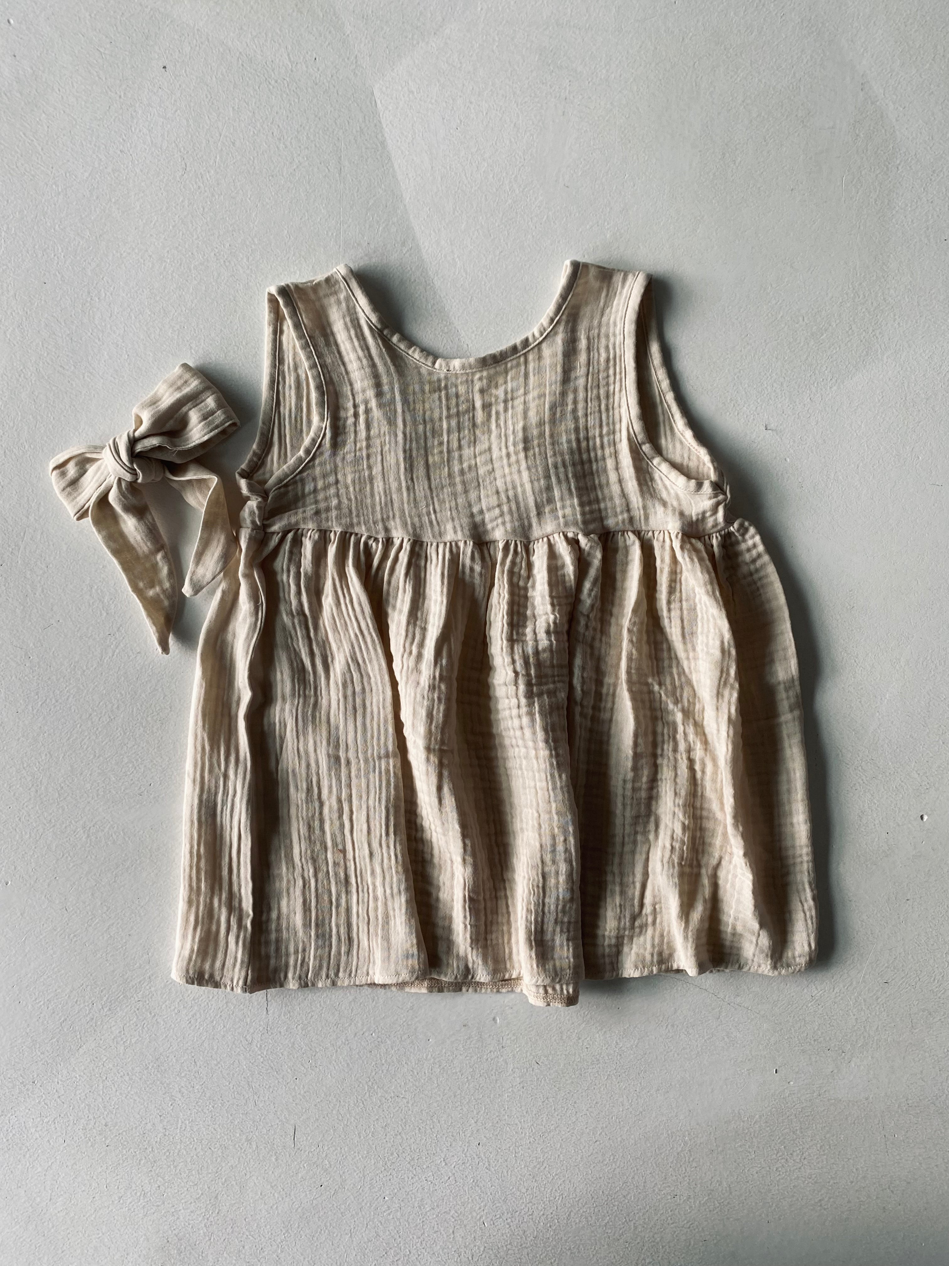 Muslin Baby Dress with Adjustable Straps - Soft & Breathable Cotton for Newborns & Infants - Perfect for Playtime, Outings & Special Occasions