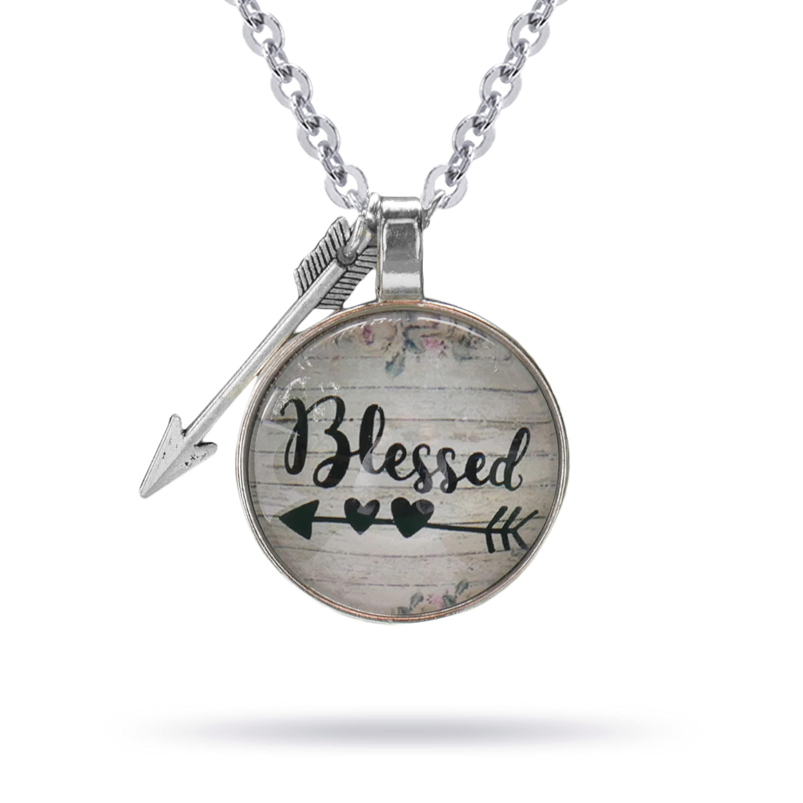 Epiphaneia Christian Jewelry for Women - Blessed Arrow Pendant Necklace, Religious Bible Necklace Gift for Faithful Women - Perfect for Mother's Day, Birthday & Daily Devotion Wear