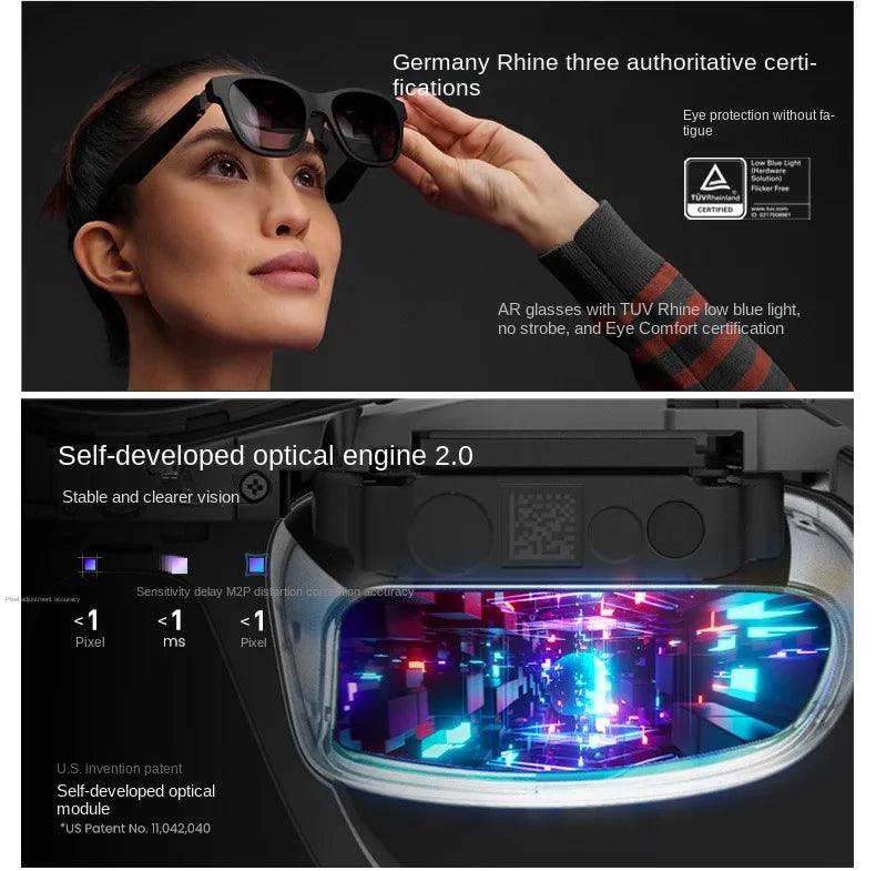 XReal Air 2 Pro Smart Glasses - AR Augmented Reality Glasses with OLED Display, Hands-Free Control for Gaming, Movies & Productivity | Wearable Tech for Work & Entertainment