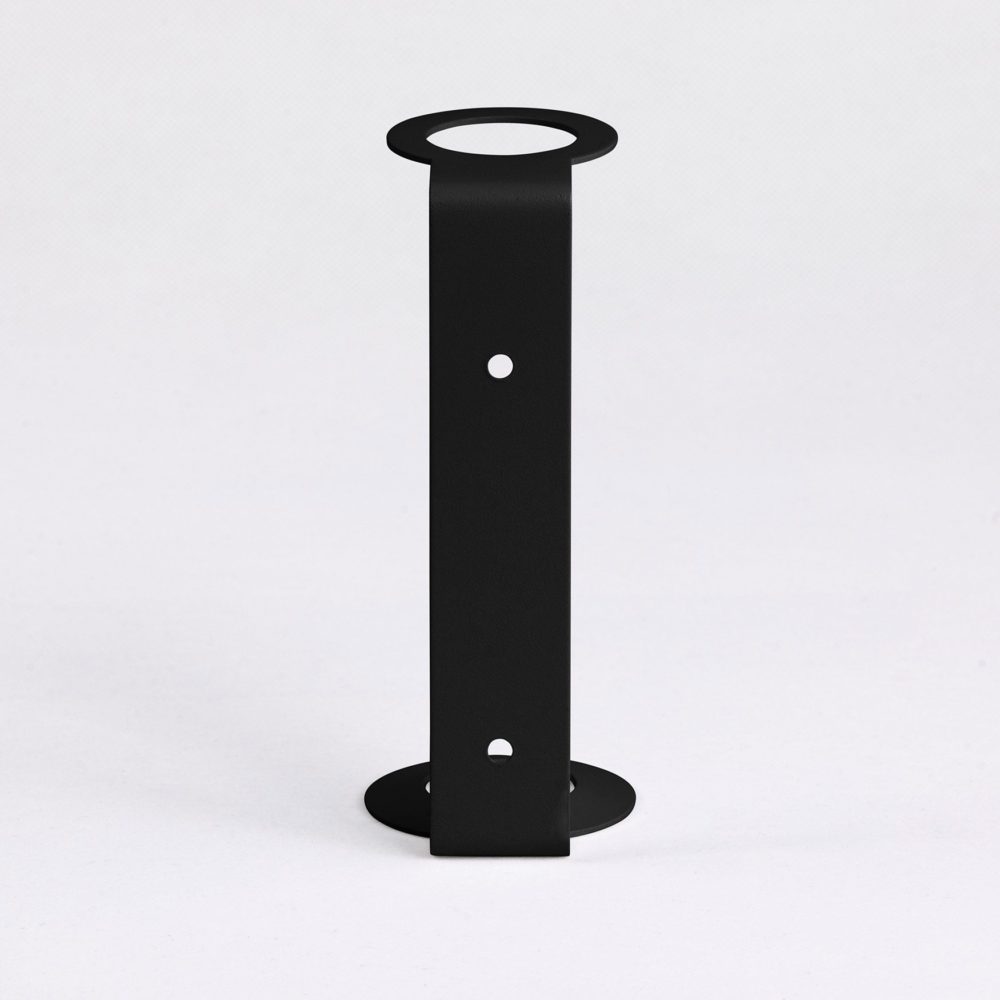 DESIGNSTUFF Single Soap Dispenser Holder - Modern Bathroom Organizer, Black | Perfect for Kitchen, Bathroom & Vanity Countertop Storage