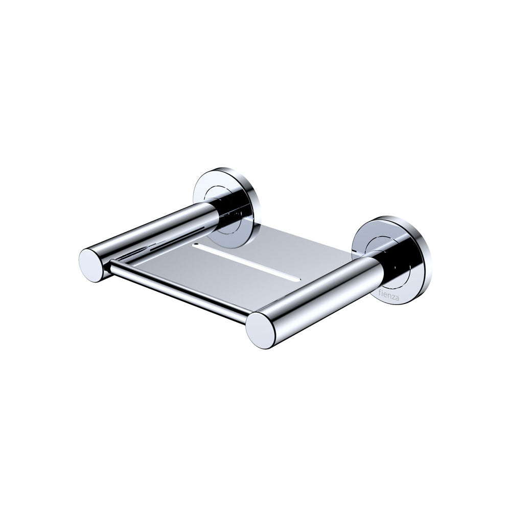 Fienza Kaya Soap Shelf - Chrome Bathroom Organizer for Shower, Sink & Vanity - Rustproof Metal Soap Holder for Bar Soap, Sponge & Beauty Products