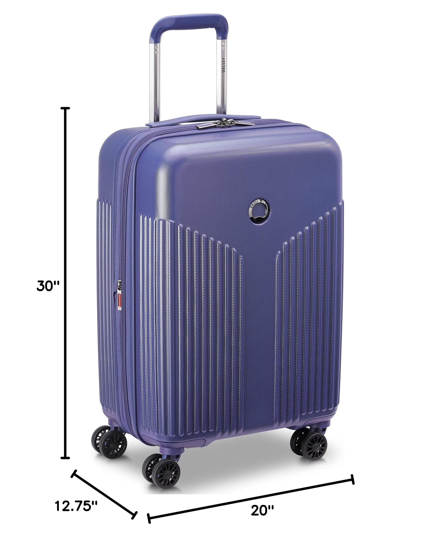 Delsey Paris Comete 3.0 Expandable Hardside Luggage Set with 360° Spinner Wheels - 3-Piece (20/24/28 Inch) Lavender Suitcase for Travel, Business Trips & Family Vacations