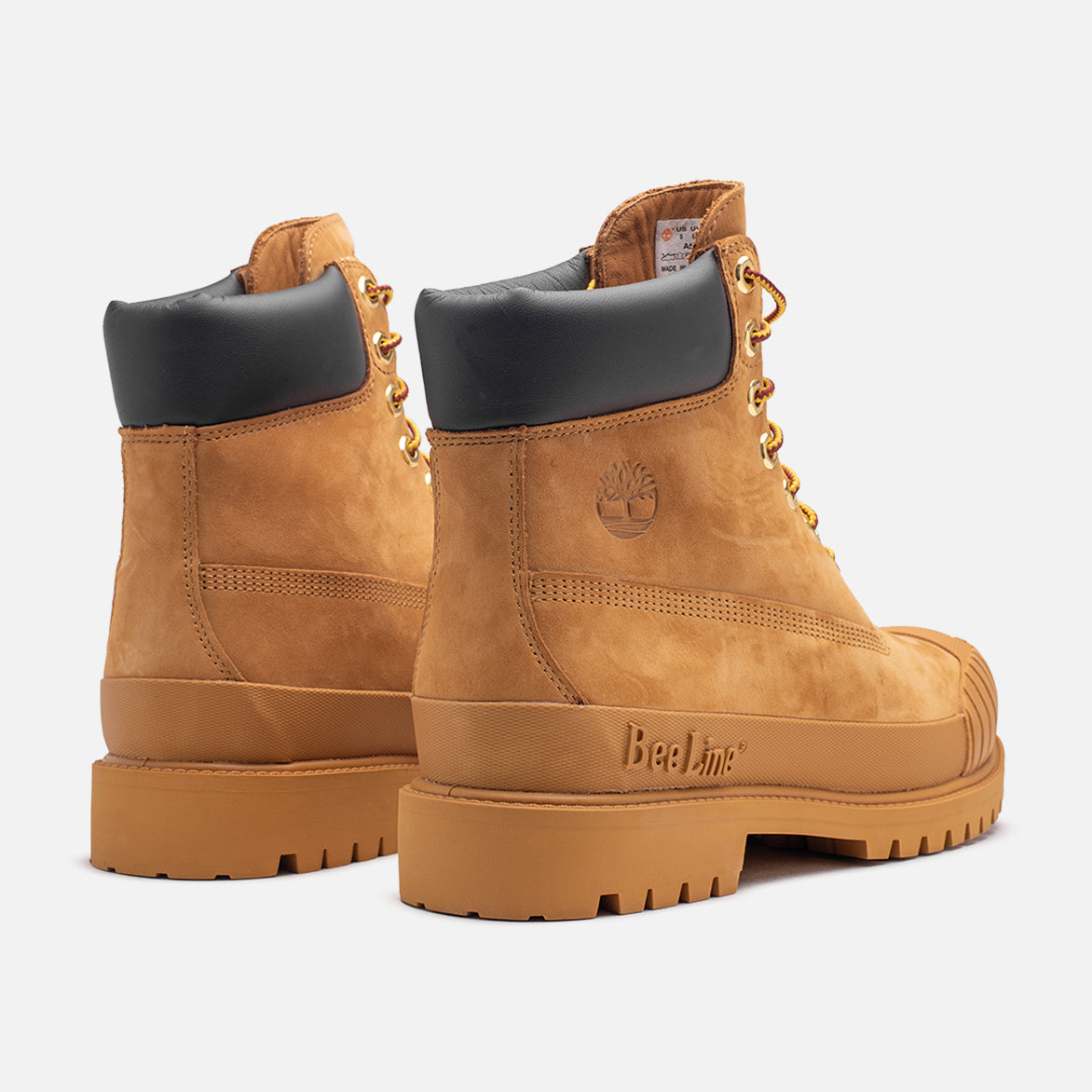 Timberland 6-Inch Premium Rubber Toe Boot in Wheat Nubuck - BEE LINE Collaboration - Durable Work Boots for Men, Outdoor Hiking & Construction Use