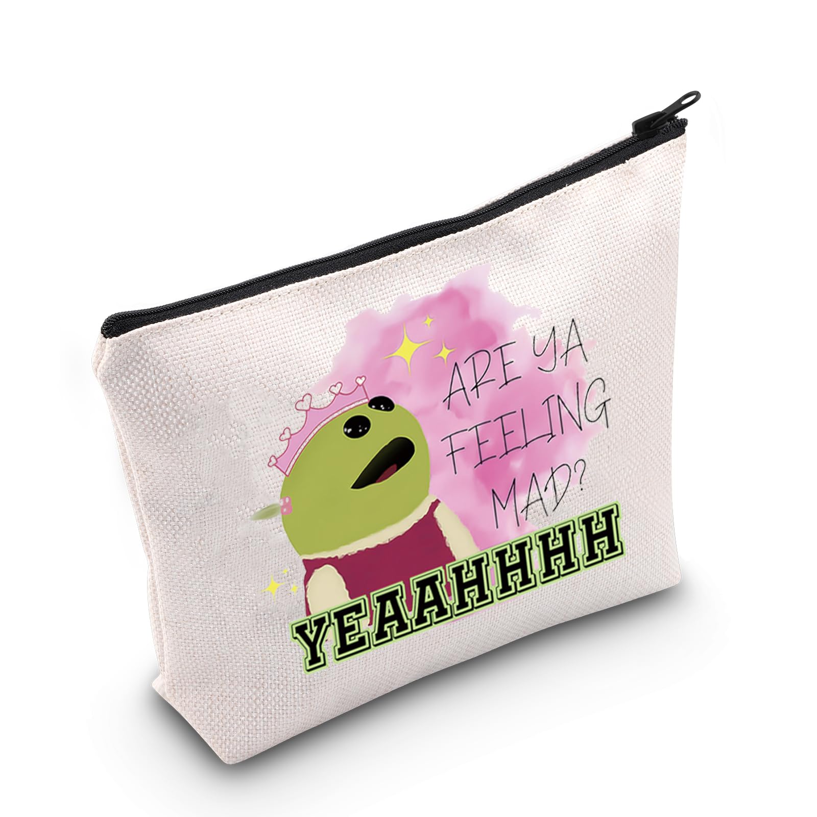 WCGXKO Cartoon Movie Lover Makeup Bag - Funny 'Are Ya Feeling Mad Yeaahhhh' Cosmetic Zipper Pouch for Women - Perfect Gift for Movie Fans, Cosmetics Storage & Travel Organizer