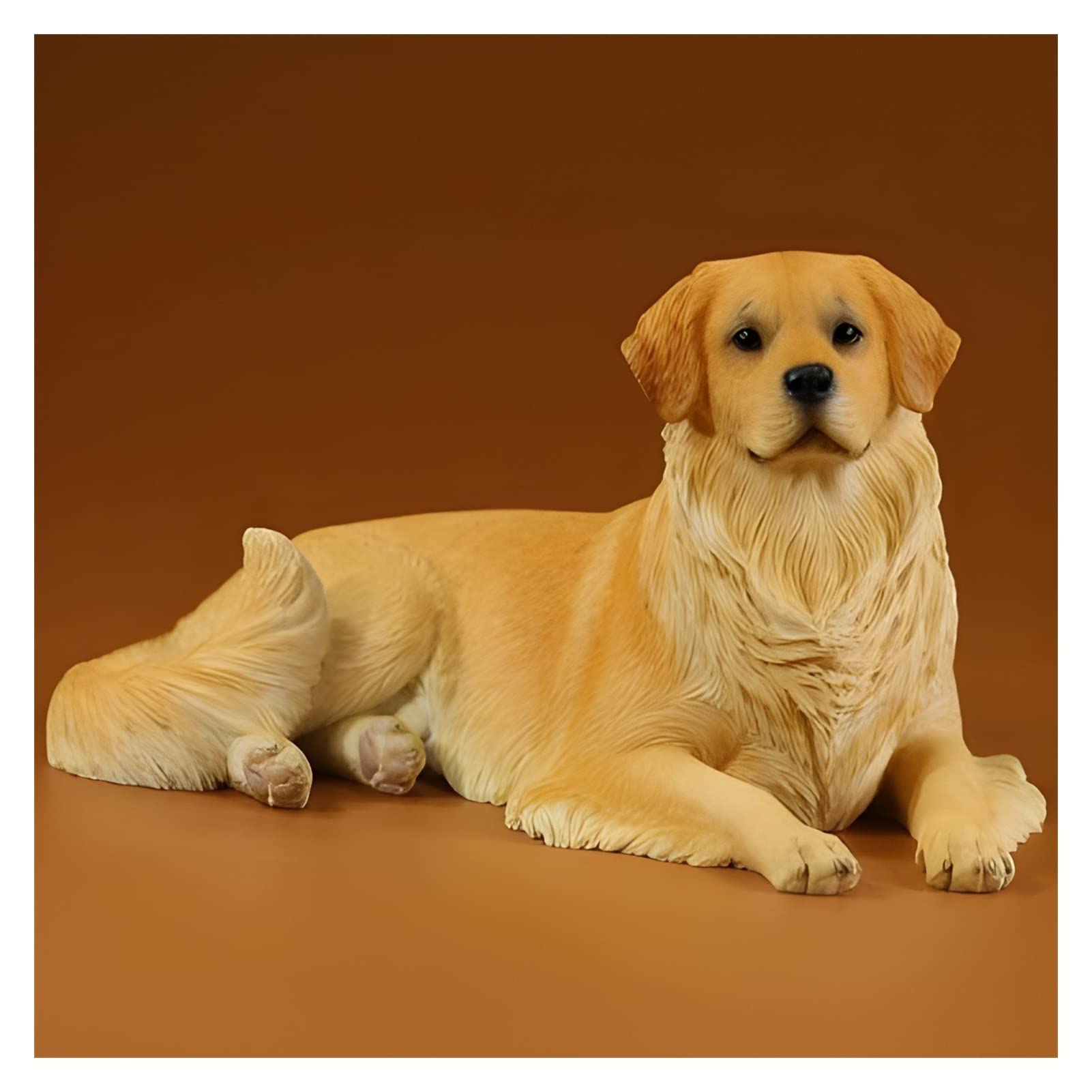 BELLAALONG 1:6 Scale Golden Retriever Resin Animal Figure - Realistic DIY Pet Model for Home Decoration, Jungle Scene Props, and Gift Giving (Color D) | Perfect for Collectors, Home Decor, and Themed Displays