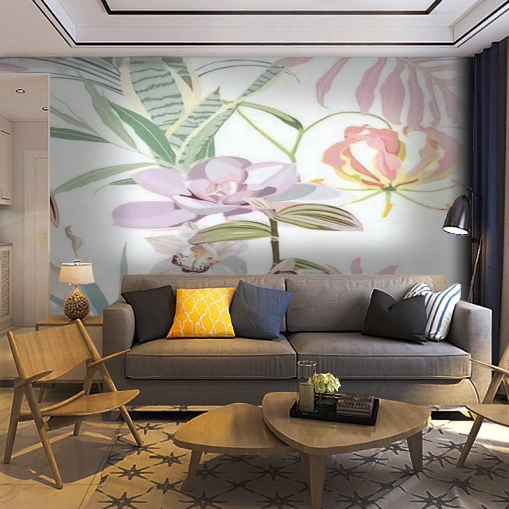 Self-Adhesive Removable Succulent & Pelican Wall Mural - Hand-Drawn Floral Peel & Stick Wallpaper for Living Room, Bedroom Decor | Easy Home Craft Decal, Wall Sticker Poster | Perfect for Nursery, Office & Apartment Makeovers